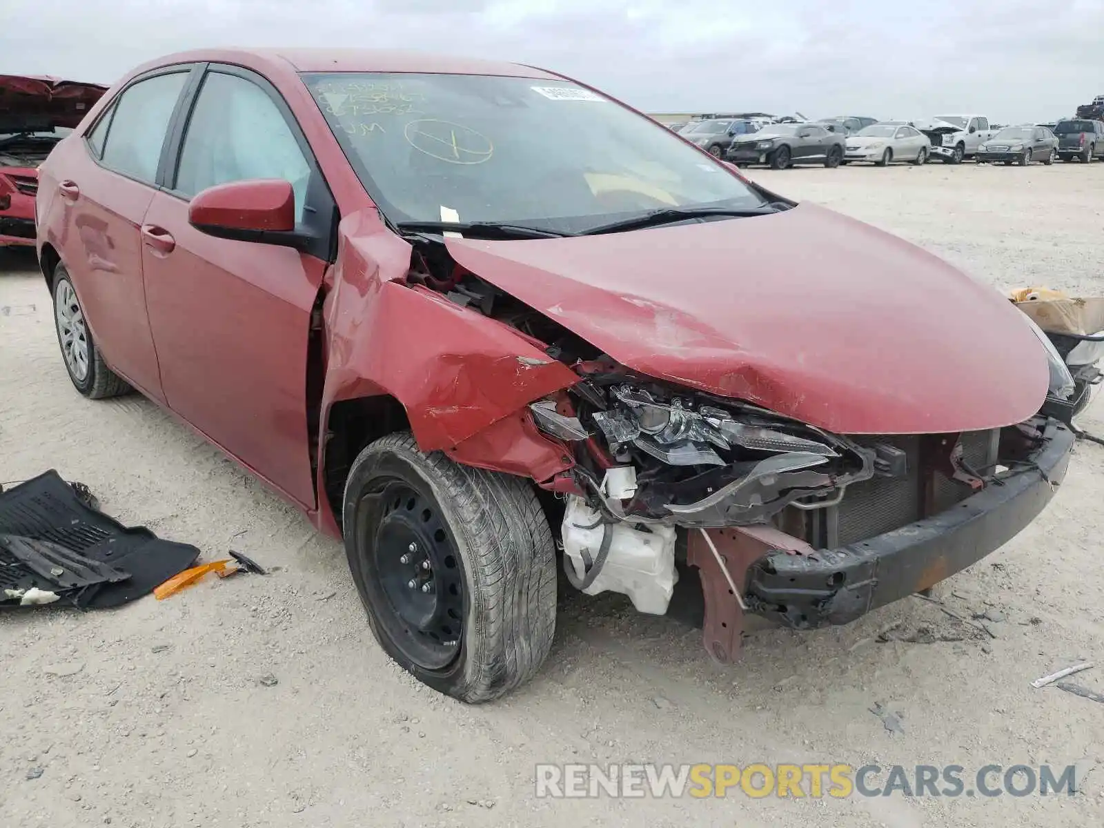 1 Photograph of a damaged car 5YFBURHE2KP873632 TOYOTA COROLLA 2019