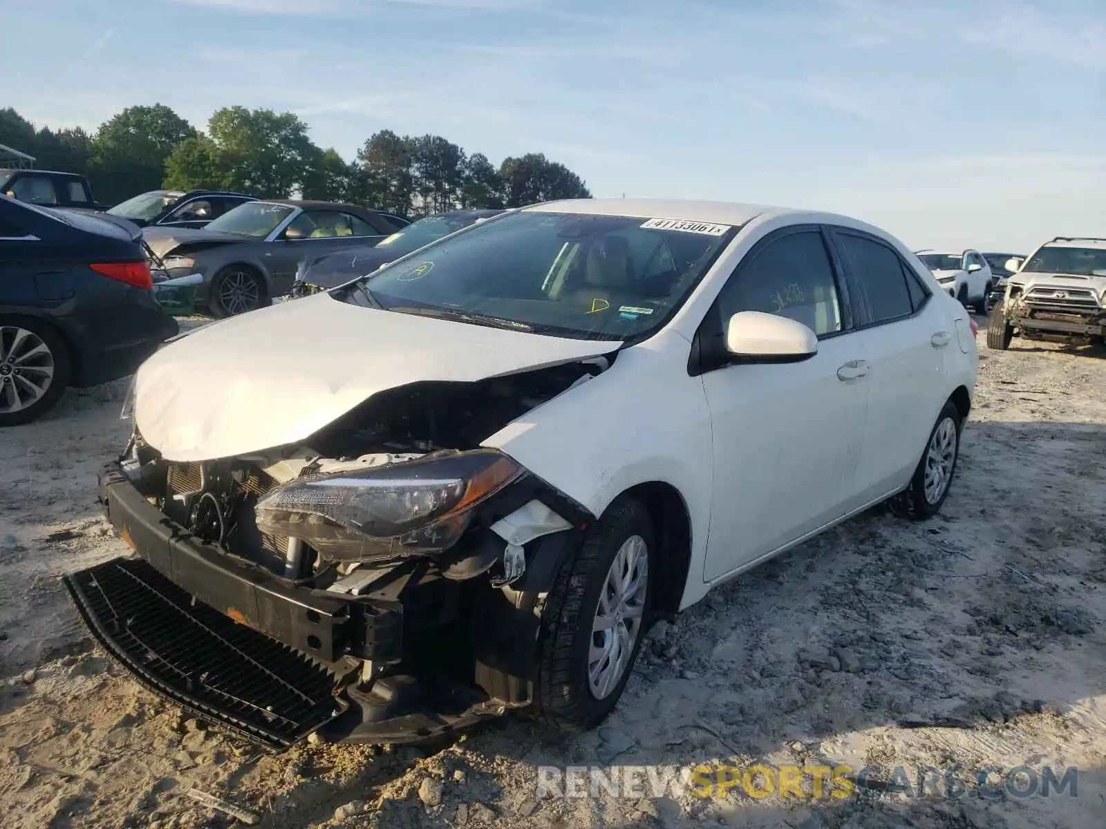 2 Photograph of a damaged car 5YFBURHE2KP873906 TOYOTA COROLLA 2019