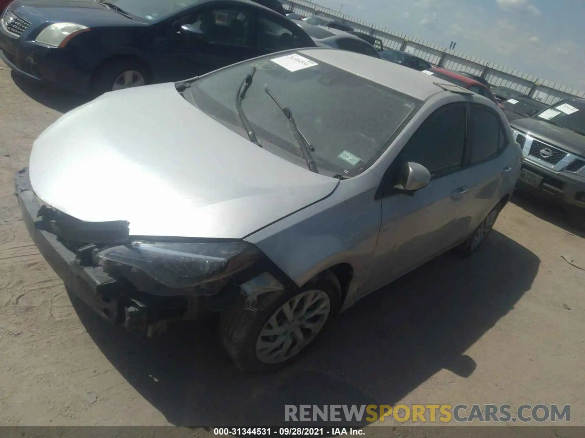 2 Photograph of a damaged car 5YFBURHE2KP875266 TOYOTA COROLLA 2019