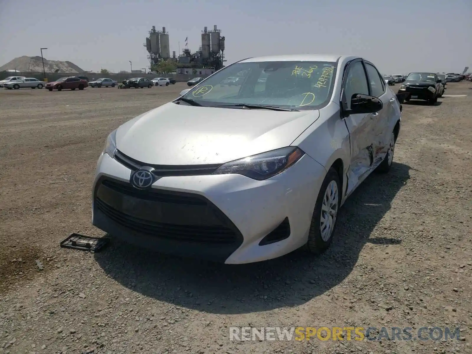 2 Photograph of a damaged car 5YFBURHE2KP875364 TOYOTA COROLLA 2019