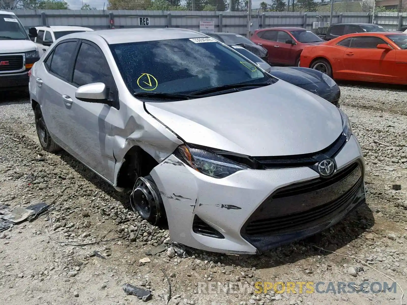 1 Photograph of a damaged car 5YFBURHE2KP878359 TOYOTA COROLLA 2019