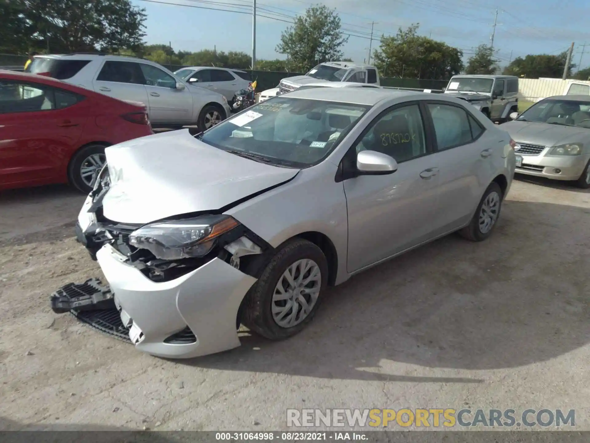 2 Photograph of a damaged car 5YFBURHE2KP878720 TOYOTA COROLLA 2019