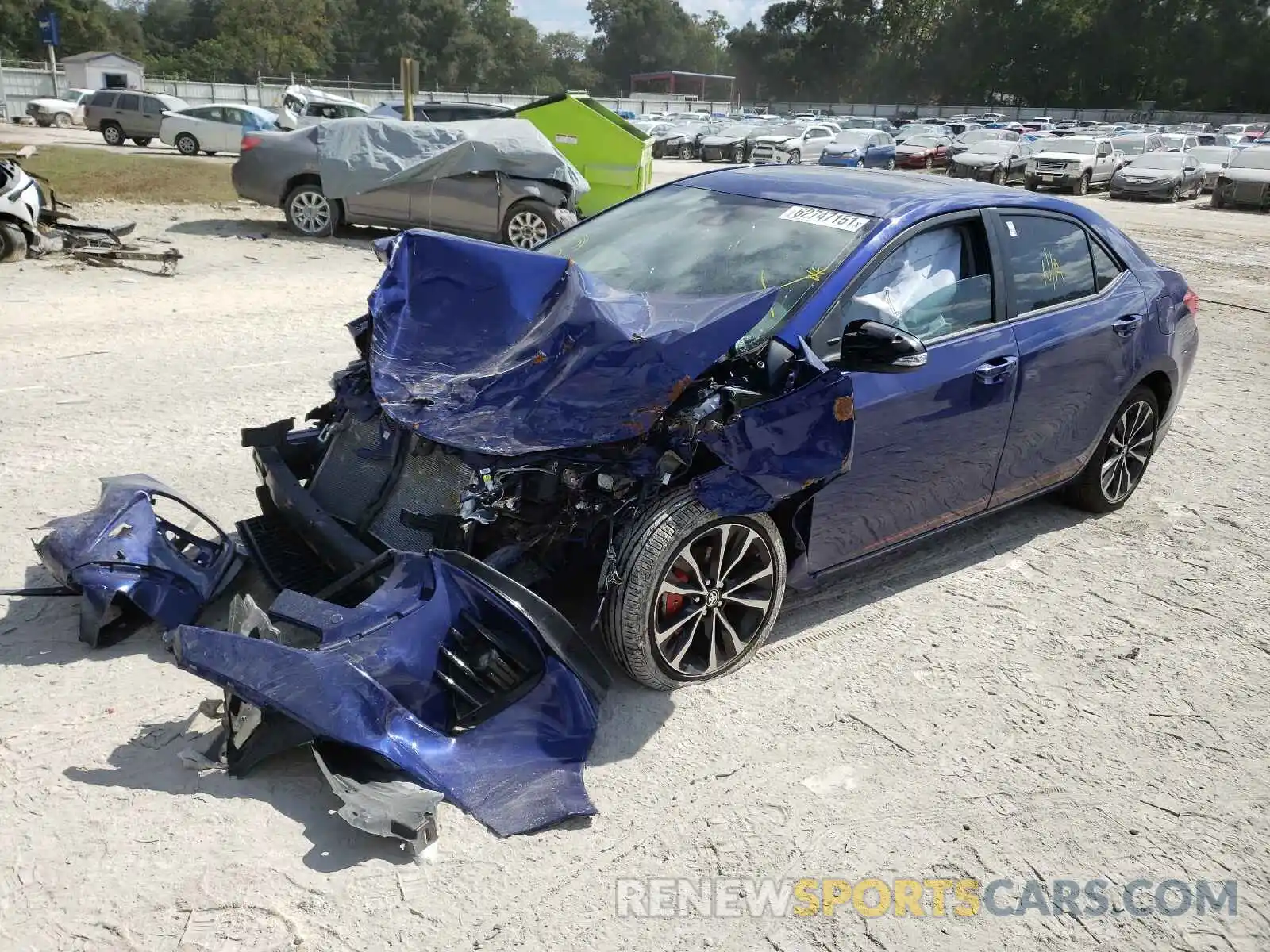 2 Photograph of a damaged car 5YFBURHE2KP880273 TOYOTA COROLLA 2019