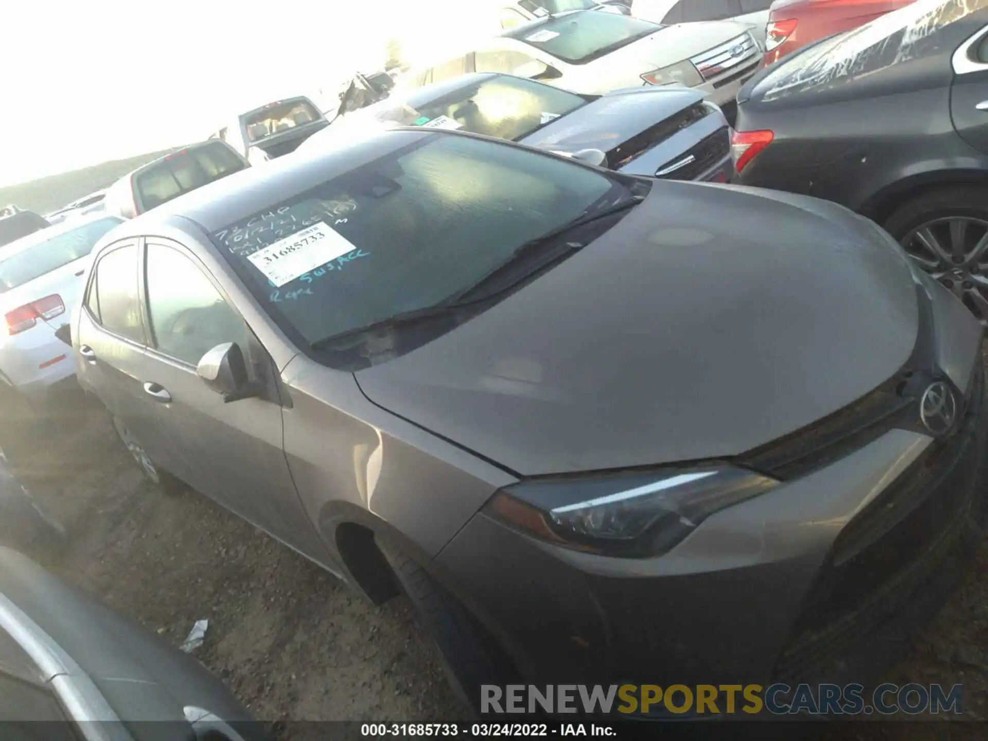 1 Photograph of a damaged car 5YFBURHE2KP880905 TOYOTA COROLLA 2019