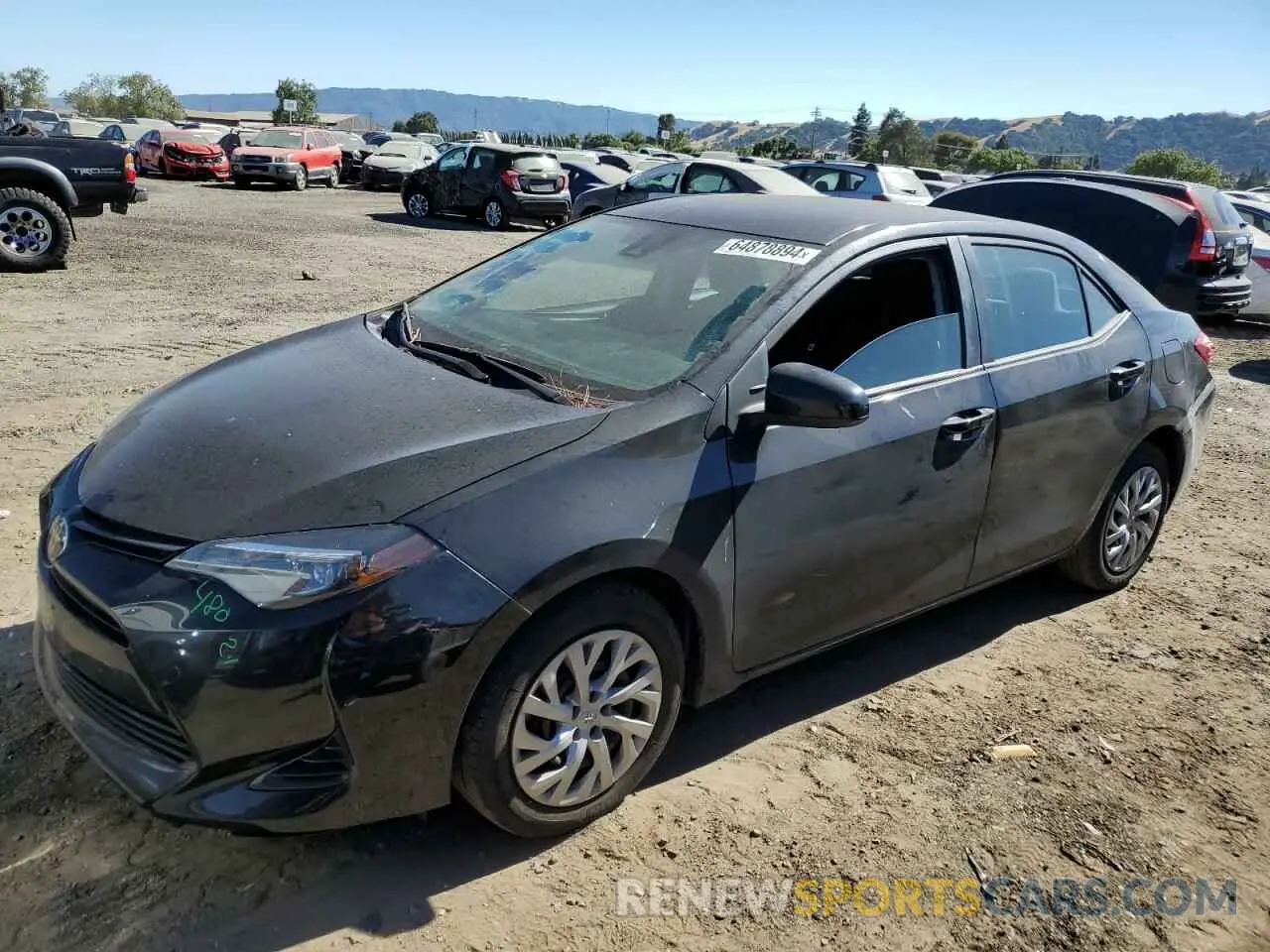 1 Photograph of a damaged car 5YFBURHE2KP881293 TOYOTA COROLLA 2019