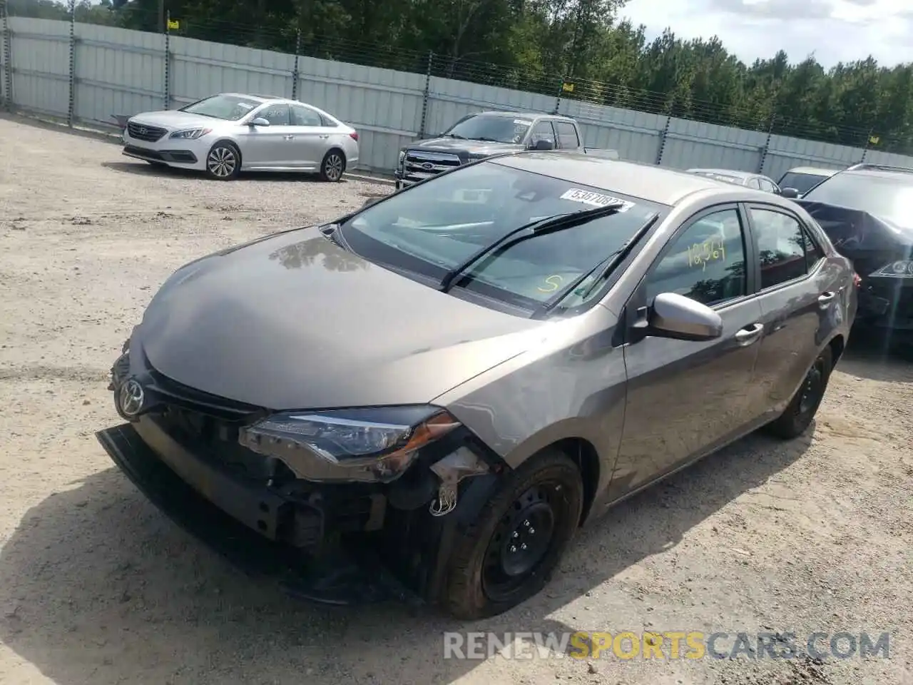 2 Photograph of a damaged car 5YFBURHE2KP881438 TOYOTA COROLLA 2019