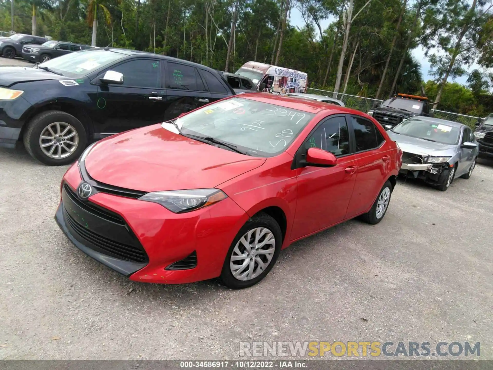 2 Photograph of a damaged car 5YFBURHE2KP883349 TOYOTA COROLLA 2019