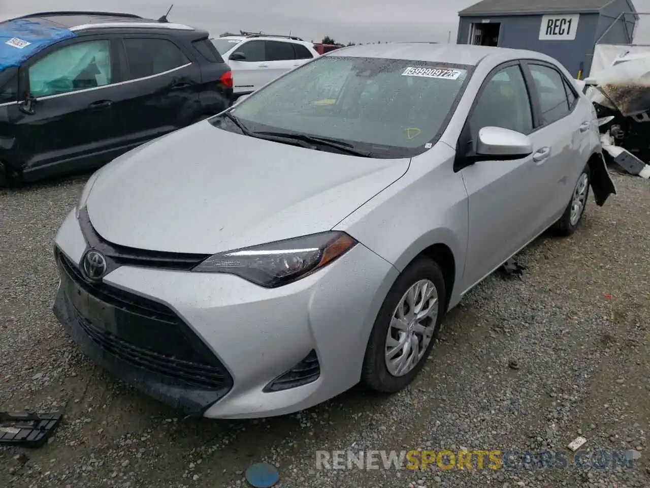 2 Photograph of a damaged car 5YFBURHE2KP889233 TOYOTA COROLLA 2019