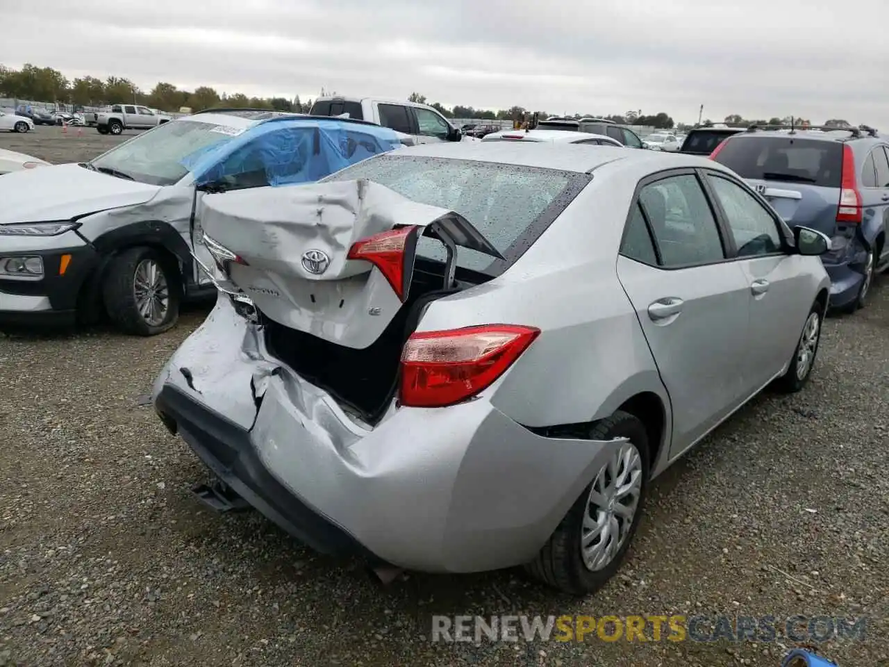 4 Photograph of a damaged car 5YFBURHE2KP889233 TOYOTA COROLLA 2019