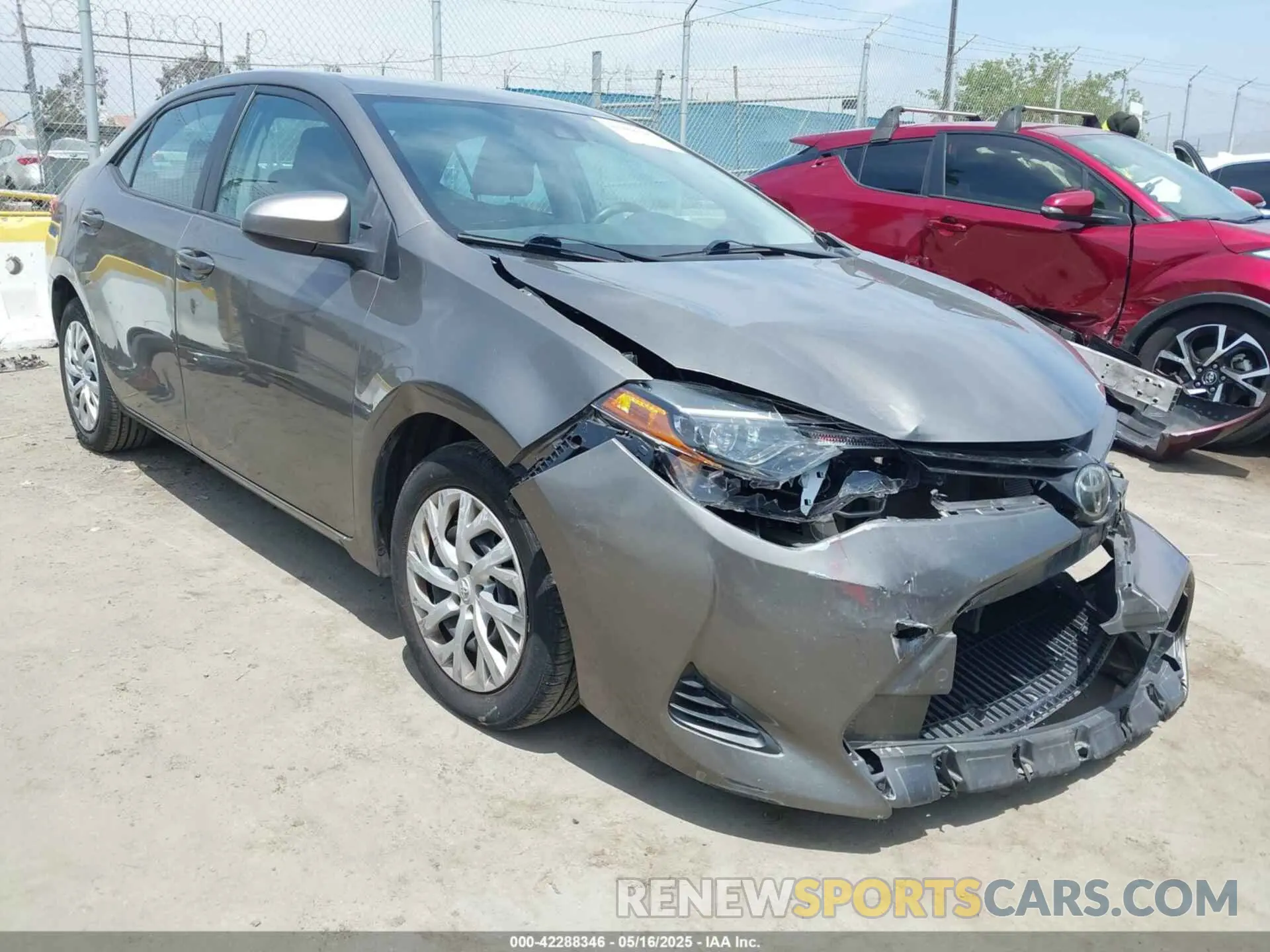 1 Photograph of a damaged car 5YFBURHE2KP894528 TOYOTA COROLLA 2019