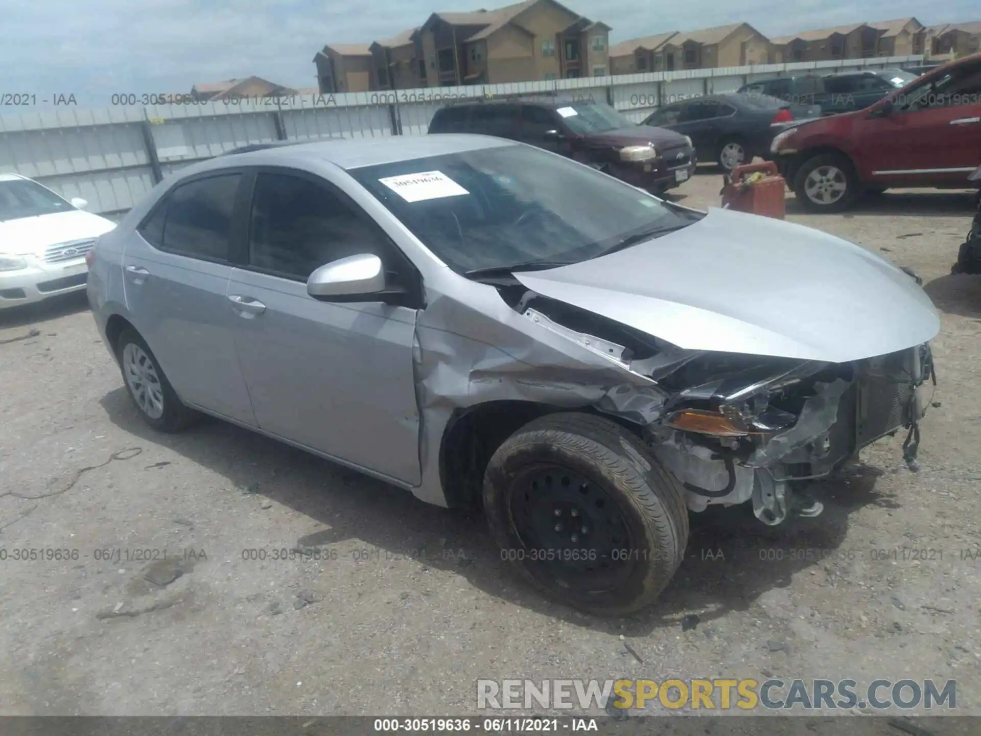 1 Photograph of a damaged car 5YFBURHE2KP896733 TOYOTA COROLLA 2019