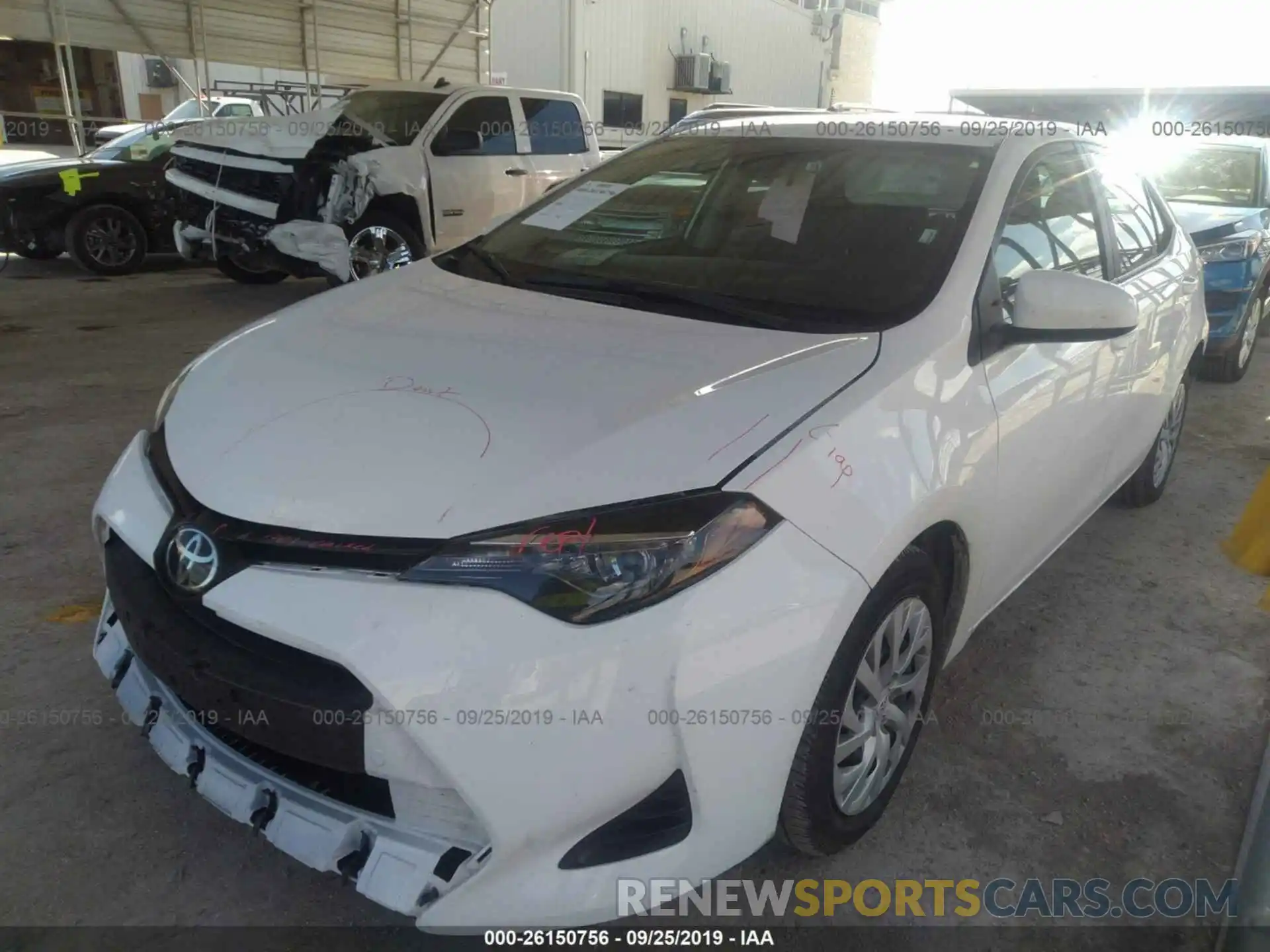 2 Photograph of a damaged car 5YFBURHE2KP897073 TOYOTA COROLLA 2019