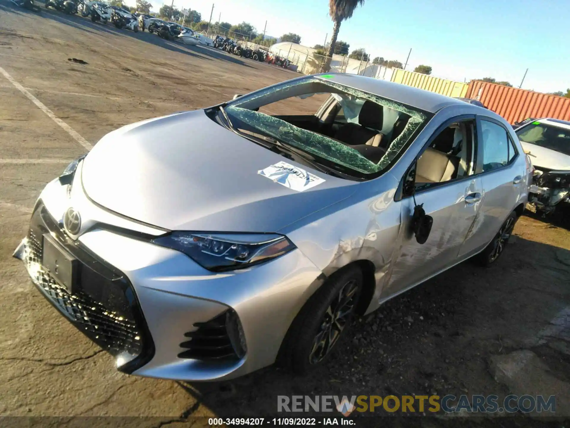 2 Photograph of a damaged car 5YFBURHE2KP904300 TOYOTA COROLLA 2019