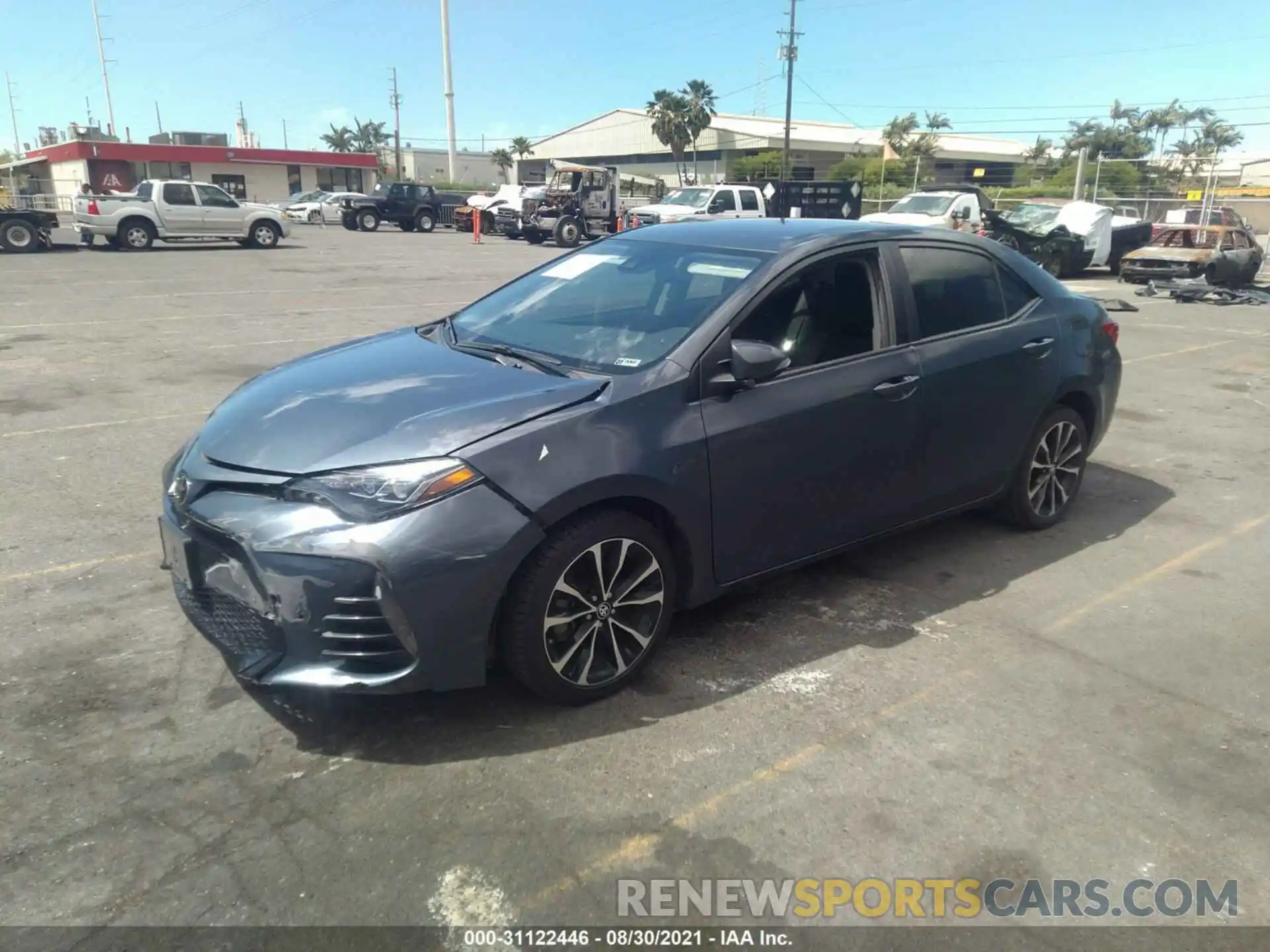 2 Photograph of a damaged car 5YFBURHE2KP913871 TOYOTA COROLLA 2019