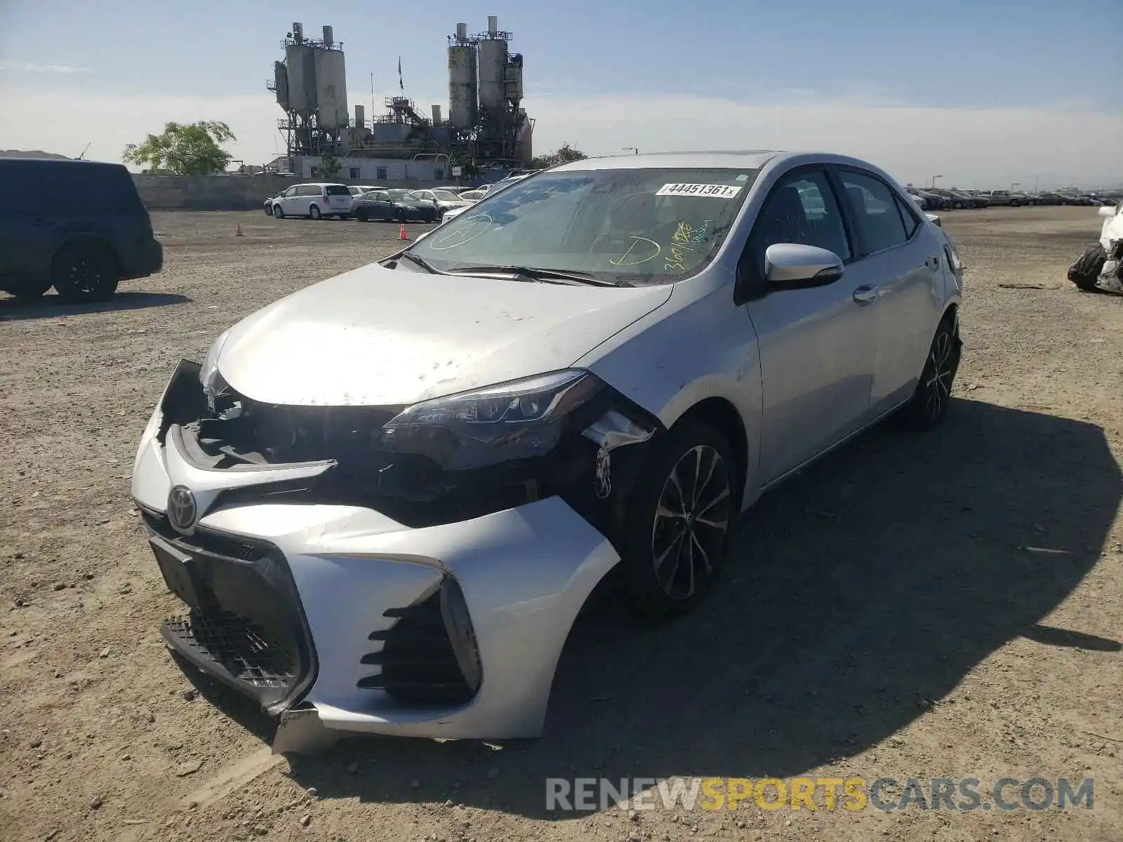 2 Photograph of a damaged car 5YFBURHE2KP921128 TOYOTA COROLLA 2019