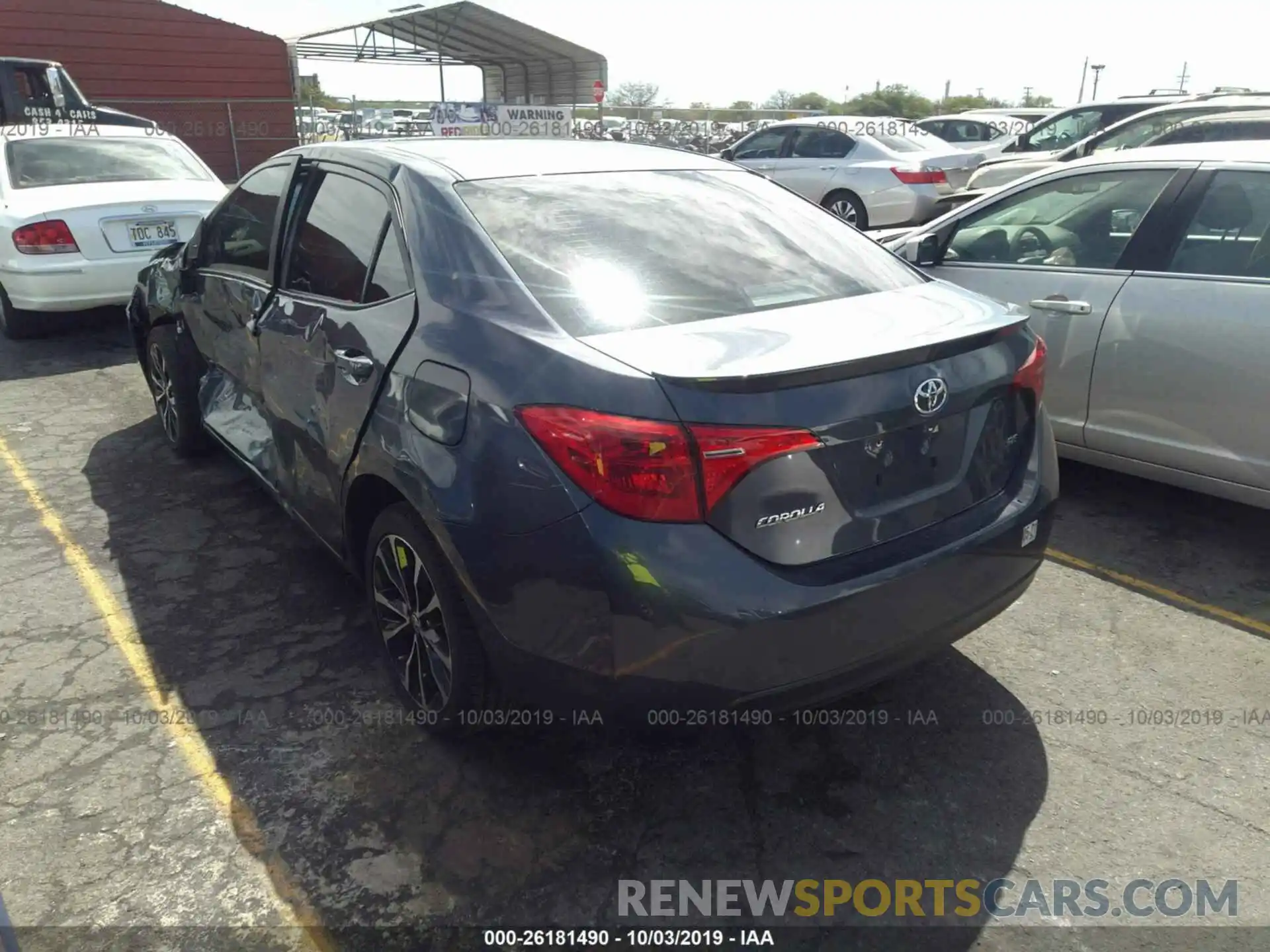 3 Photograph of a damaged car 5YFBURHE2KP926894 TOYOTA COROLLA 2019