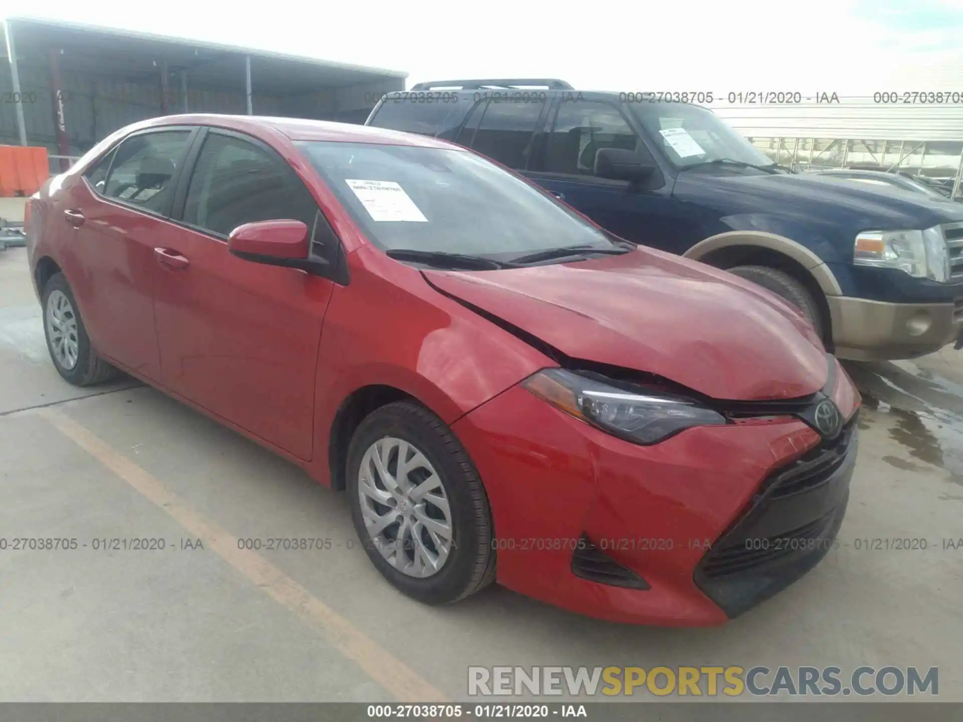 1 Photograph of a damaged car 5YFBURHE2KP933540 TOYOTA COROLLA 2019