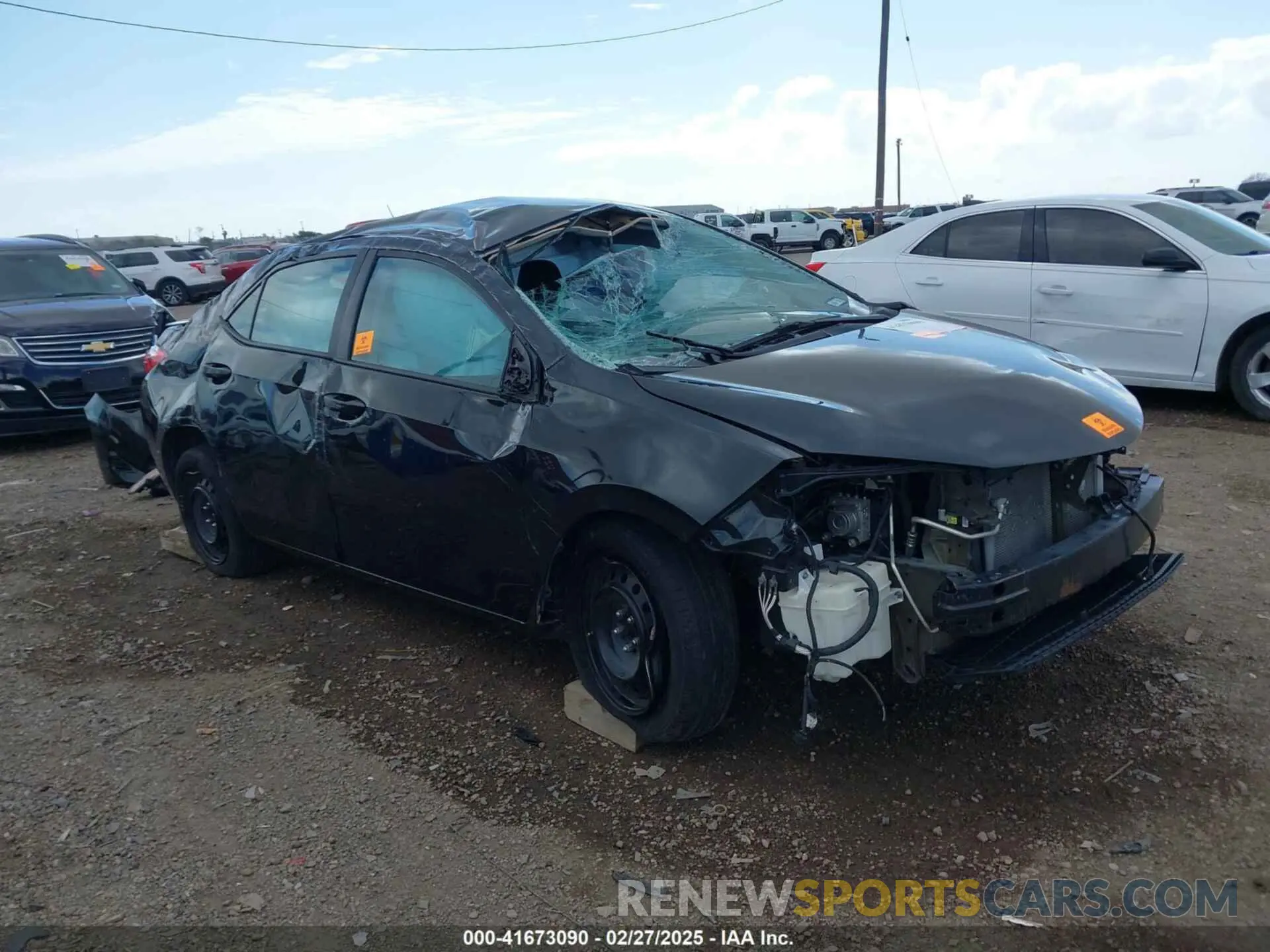 1 Photograph of a damaged car 5YFBURHE2KP935806 TOYOTA COROLLA 2019