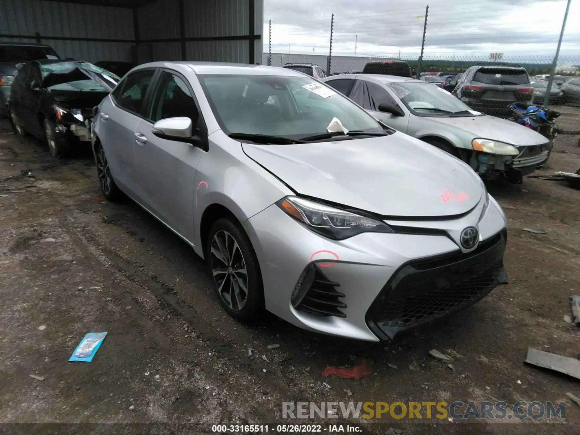 1 Photograph of a damaged car 5YFBURHE2KP937930 TOYOTA COROLLA 2019