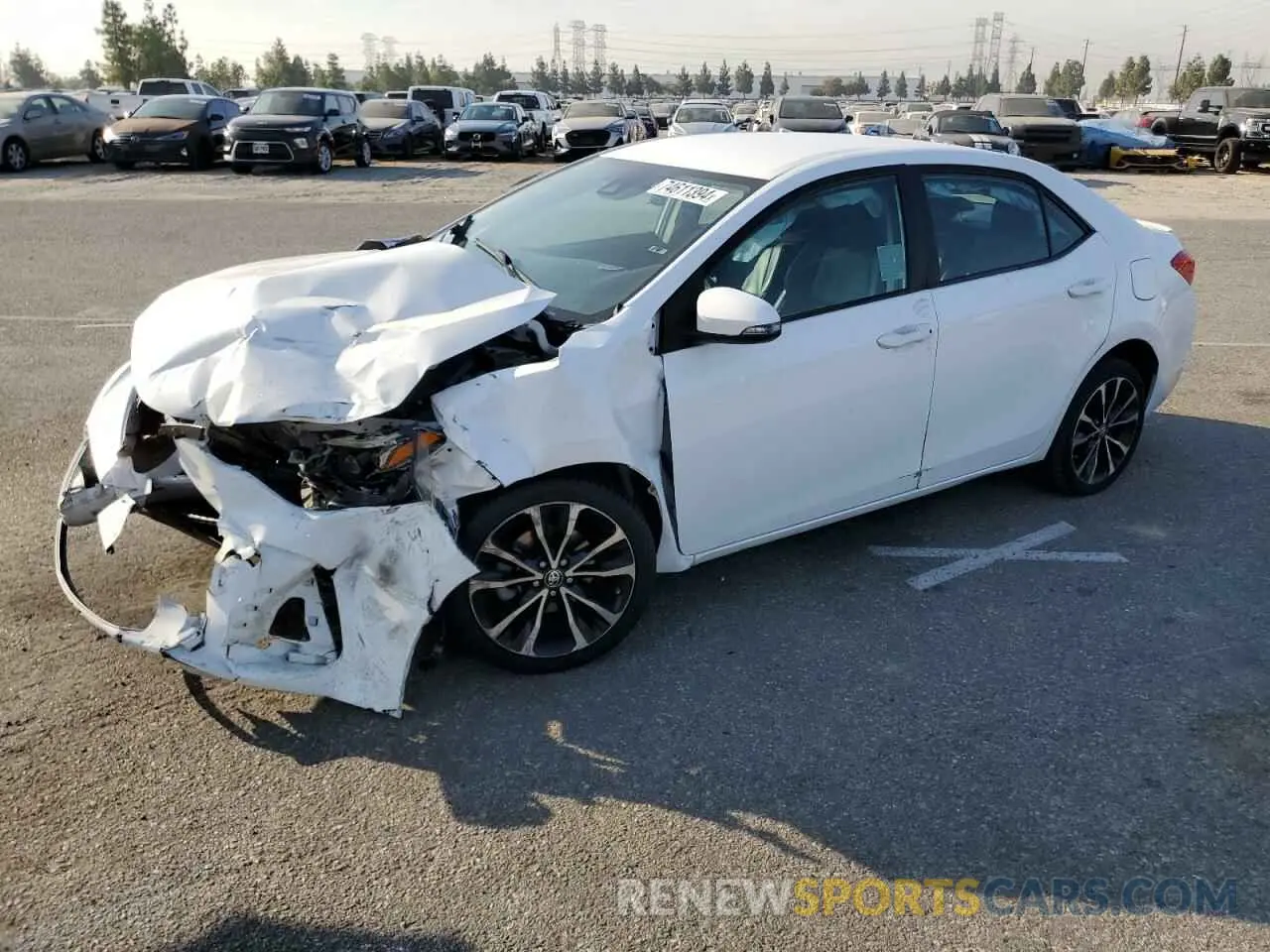 1 Photograph of a damaged car 5YFBURHE2KP938527 TOYOTA COROLLA 2019