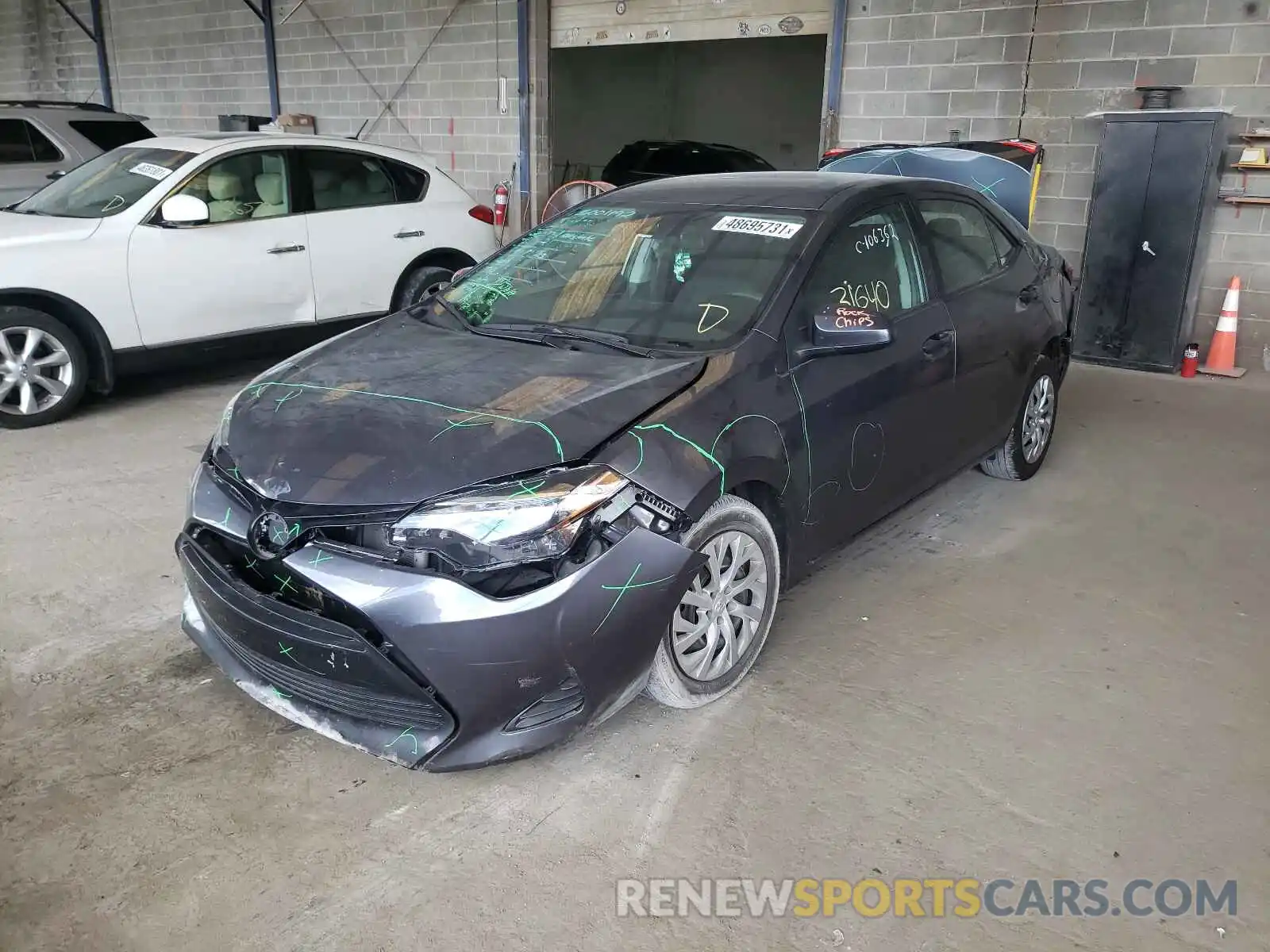 2 Photograph of a damaged car 5YFBURHE2KP944781 TOYOTA COROLLA 2019