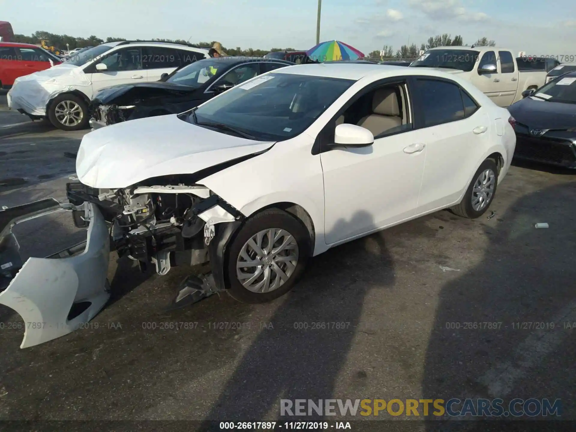 2 Photograph of a damaged car 5YFBURHE2KP945638 TOYOTA COROLLA 2019