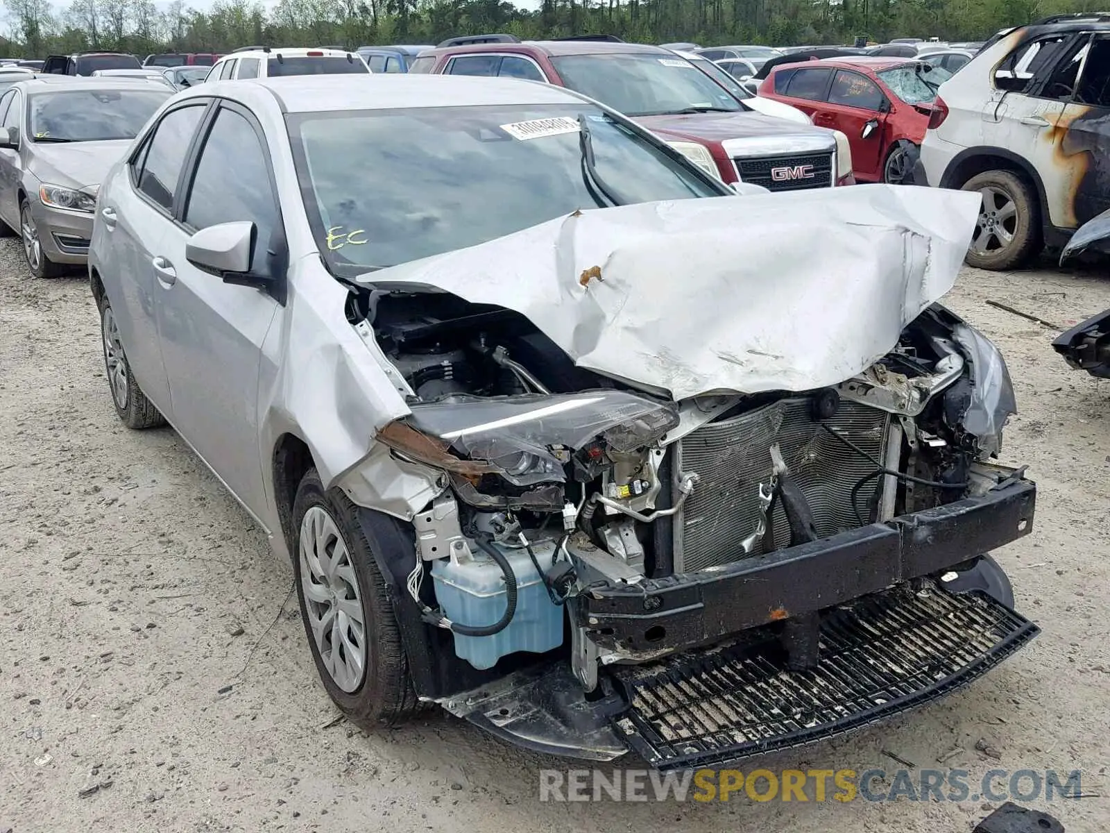 1 Photograph of a damaged car 5YFBURHE3KP857536 TOYOTA COROLLA 2019