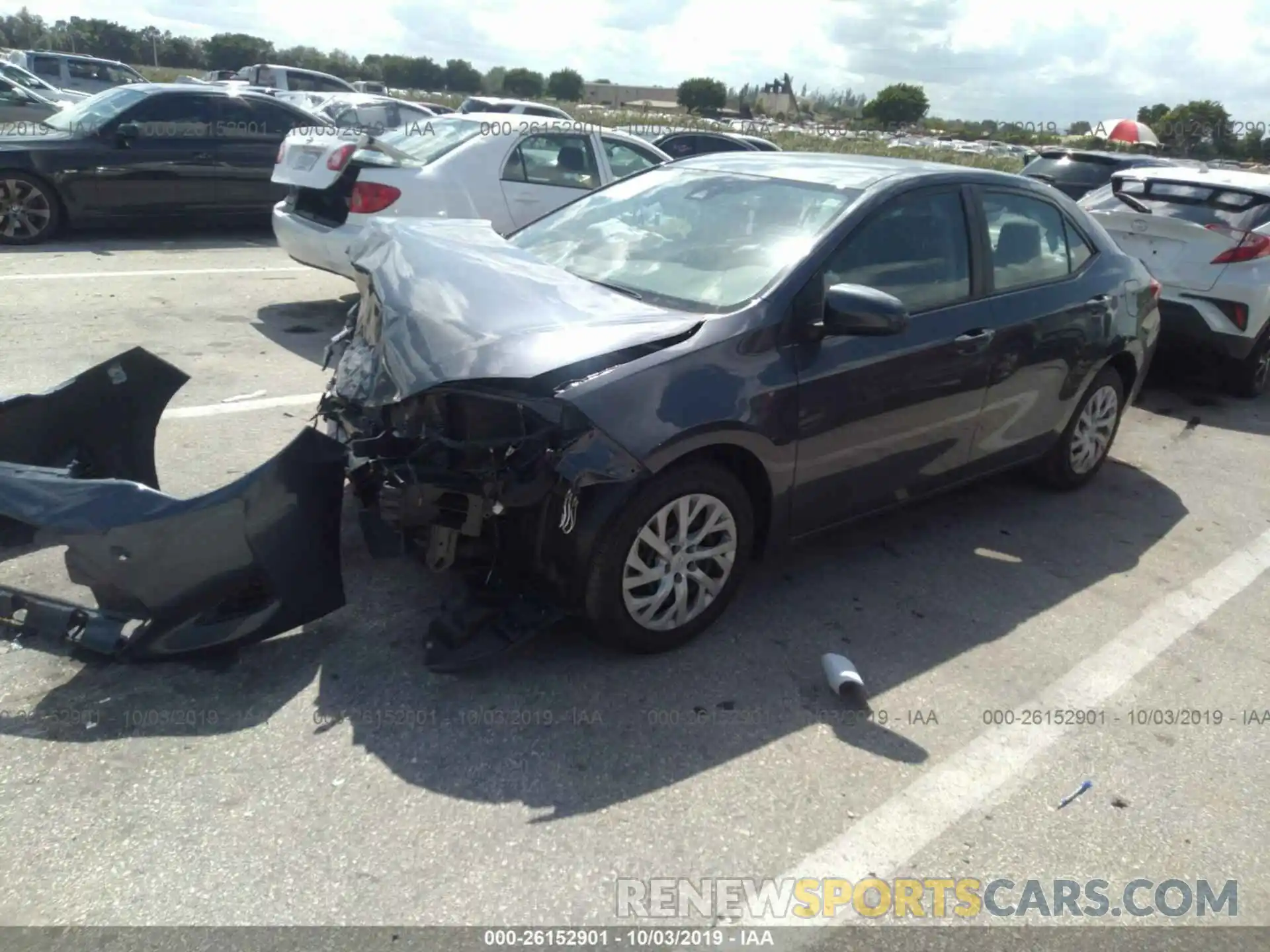 2 Photograph of a damaged car 5YFBURHE3KP857942 TOYOTA COROLLA 2019