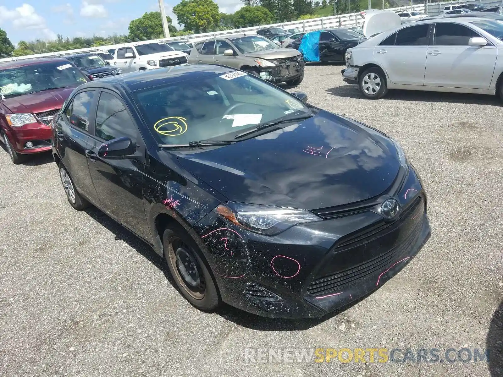 1 Photograph of a damaged car 5YFBURHE3KP858590 TOYOTA COROLLA 2019