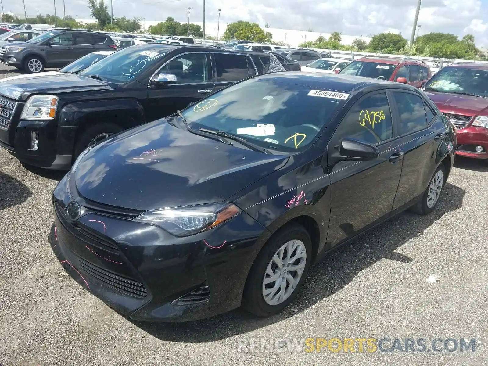 2 Photograph of a damaged car 5YFBURHE3KP858590 TOYOTA COROLLA 2019