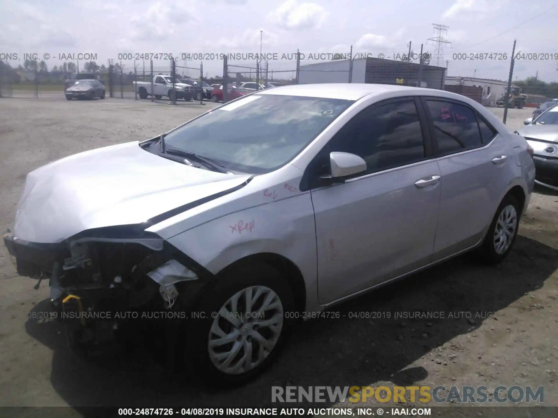 2 Photograph of a damaged car 5YFBURHE3KP859691 TOYOTA COROLLA 2019