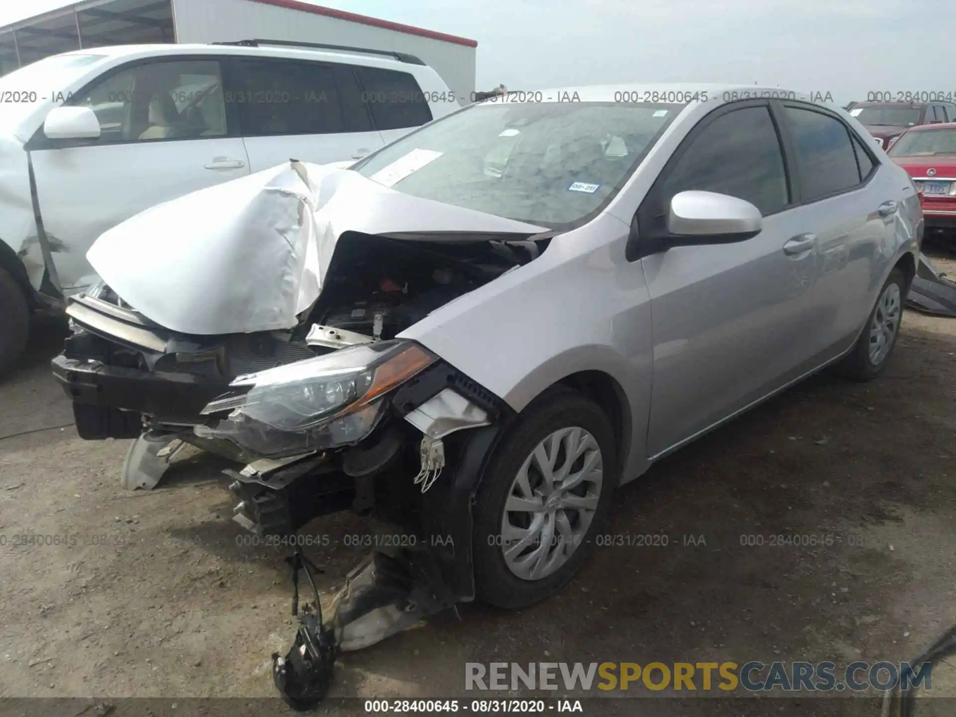 2 Photograph of a damaged car 5YFBURHE3KP860291 TOYOTA COROLLA 2019