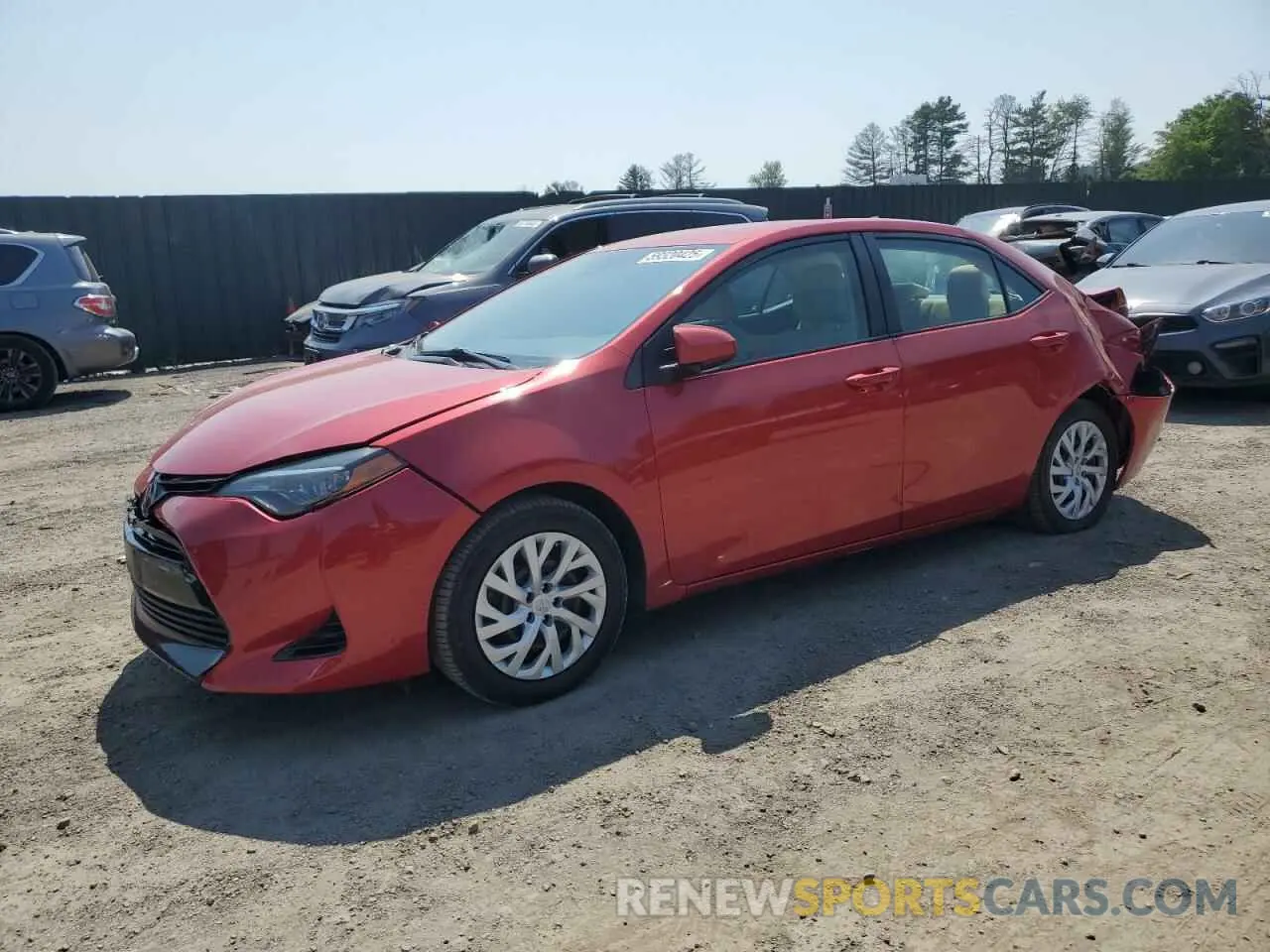 1 Photograph of a damaged car 5YFBURHE3KP863837 TOYOTA COROLLA 2019