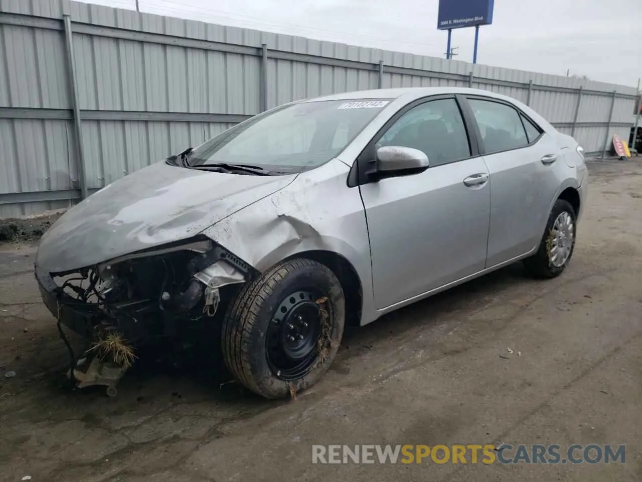 1 Photograph of a damaged car 5YFBURHE3KP864065 TOYOTA COROLLA 2019