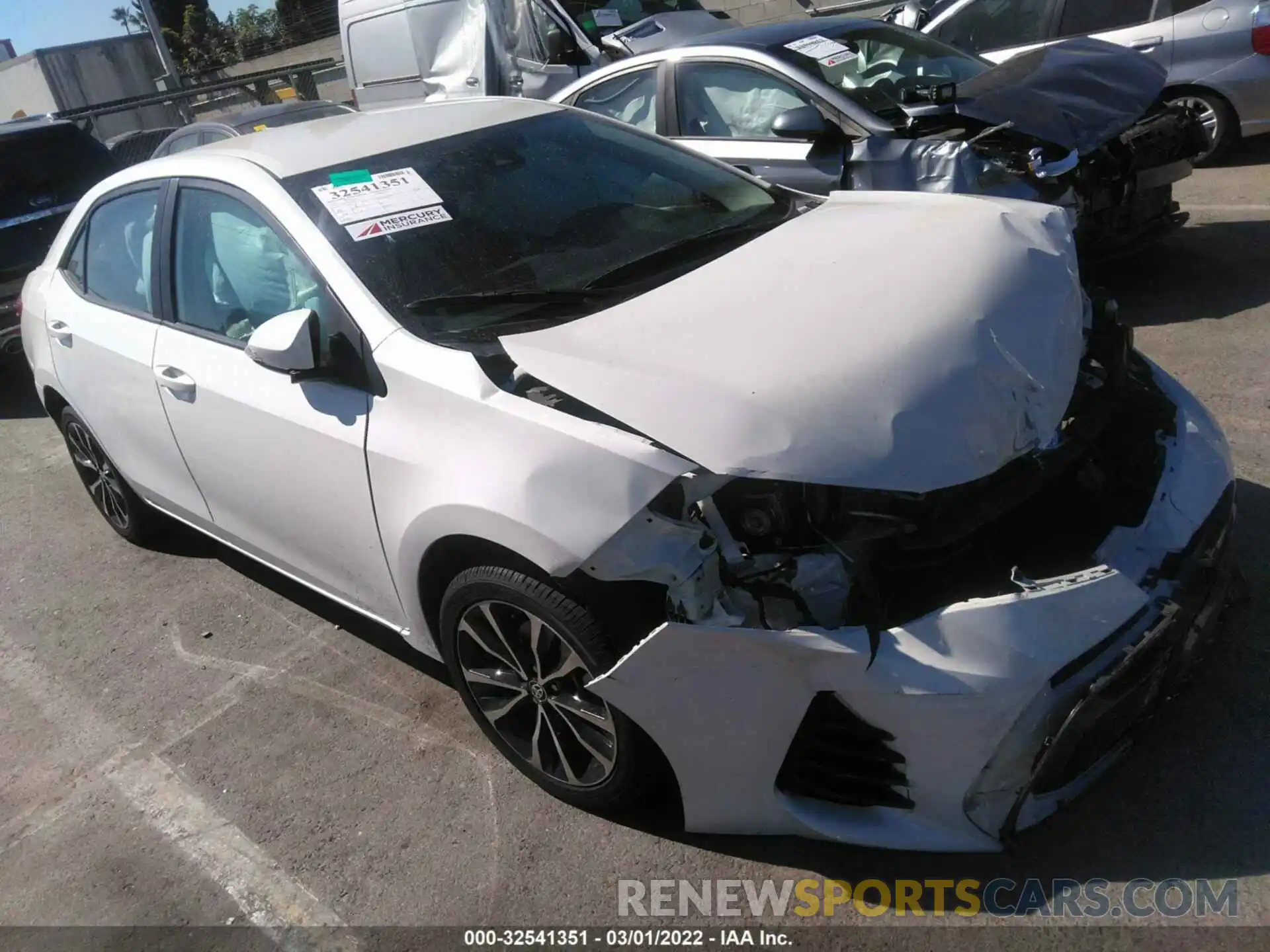 1 Photograph of a damaged car 5YFBURHE3KP865619 TOYOTA COROLLA 2019