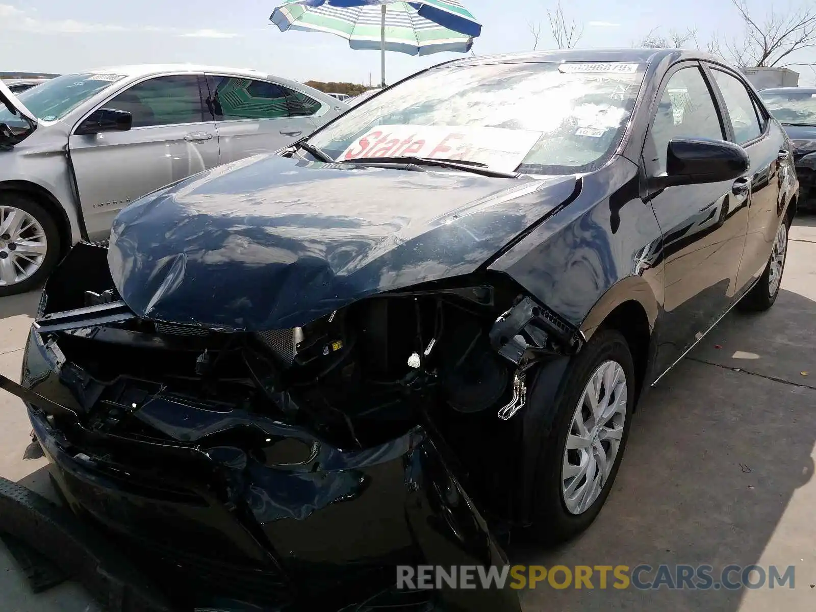 2 Photograph of a damaged car 5YFBURHE3KP866365 TOYOTA COROLLA 2019