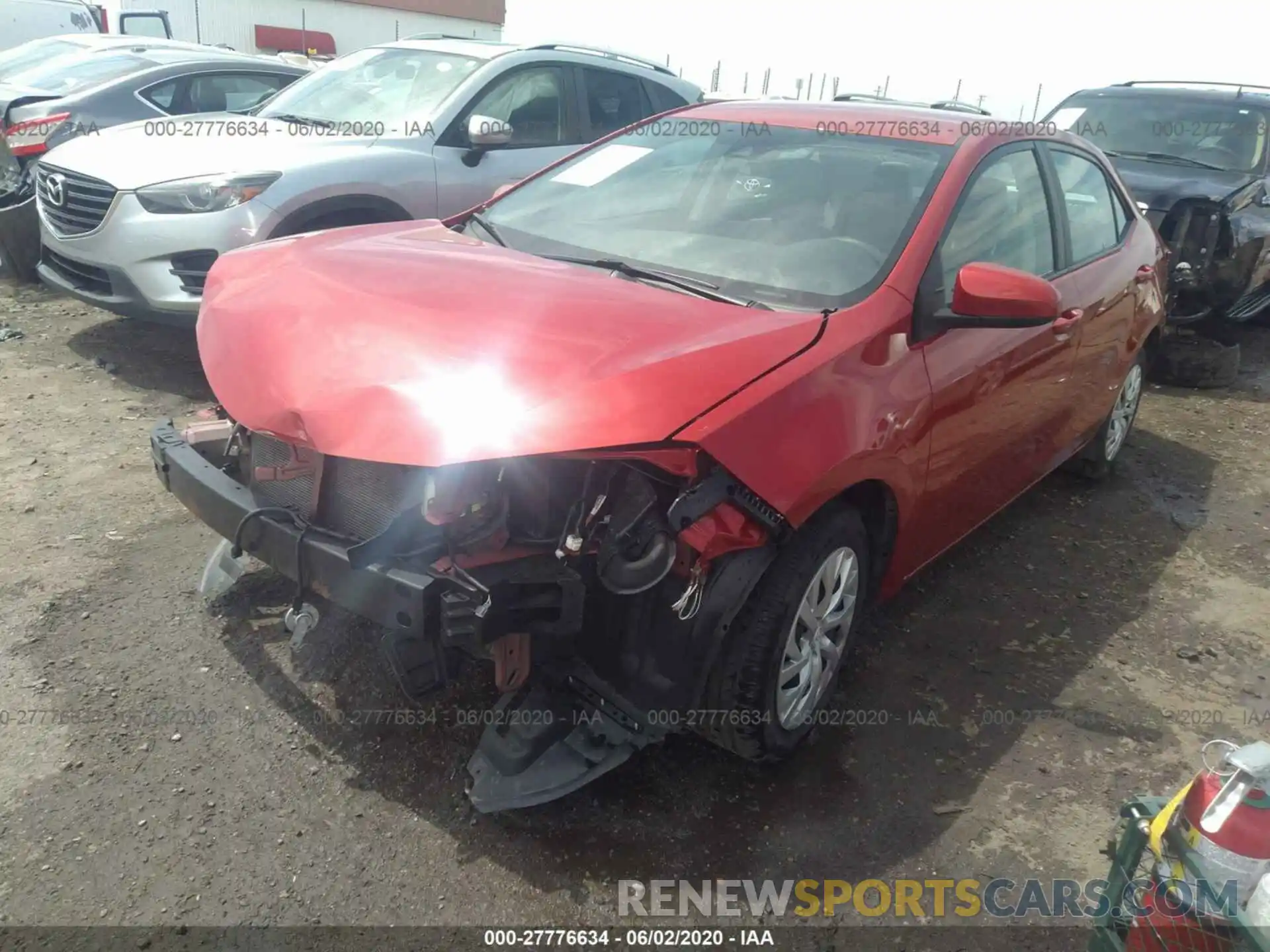 2 Photograph of a damaged car 5YFBURHE3KP870979 TOYOTA COROLLA 2019