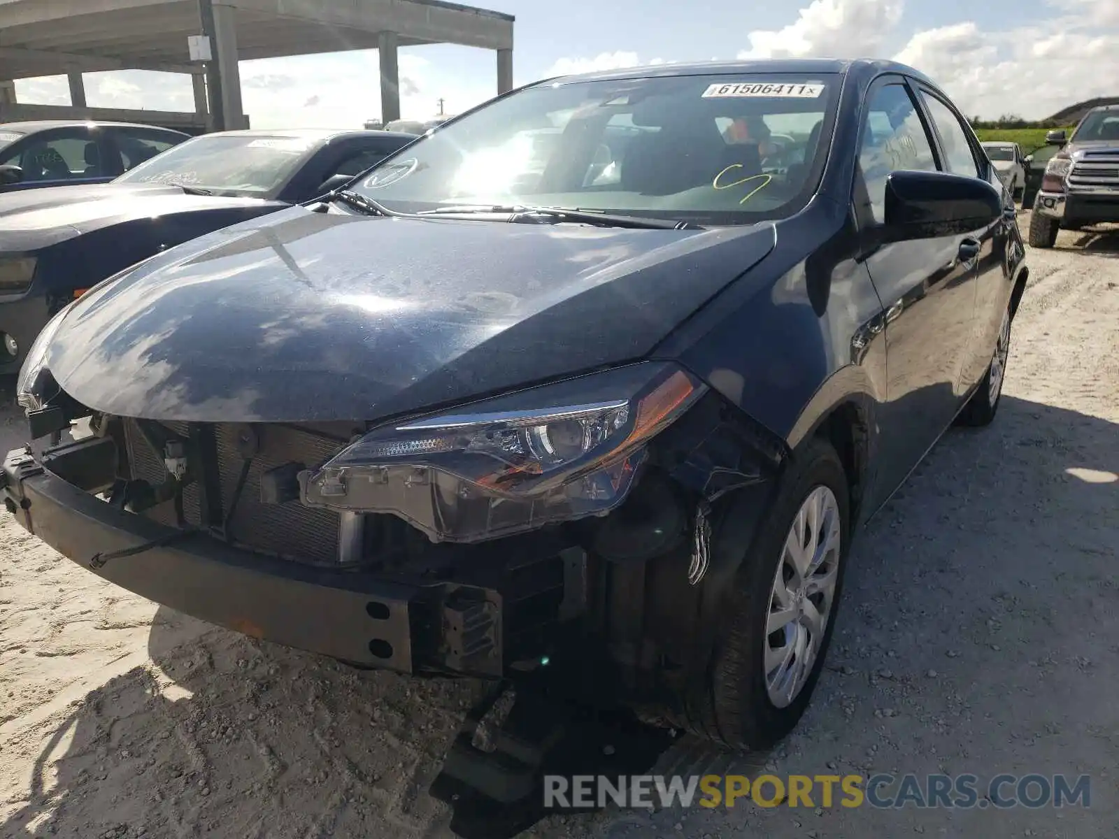 2 Photograph of a damaged car 5YFBURHE3KP873929 TOYOTA COROLLA 2019