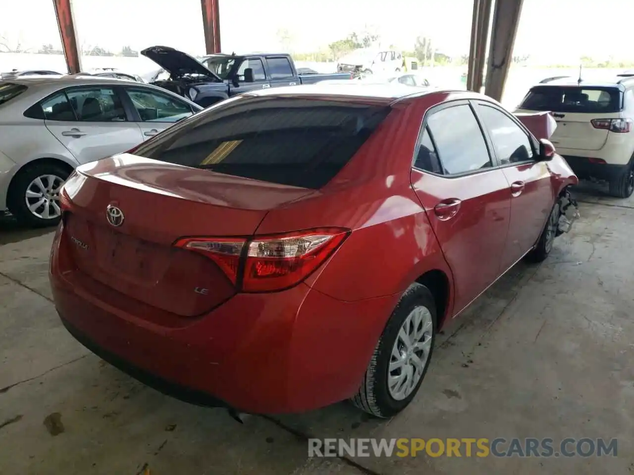 4 Photograph of a damaged car 5YFBURHE3KP877334 TOYOTA COROLLA 2019