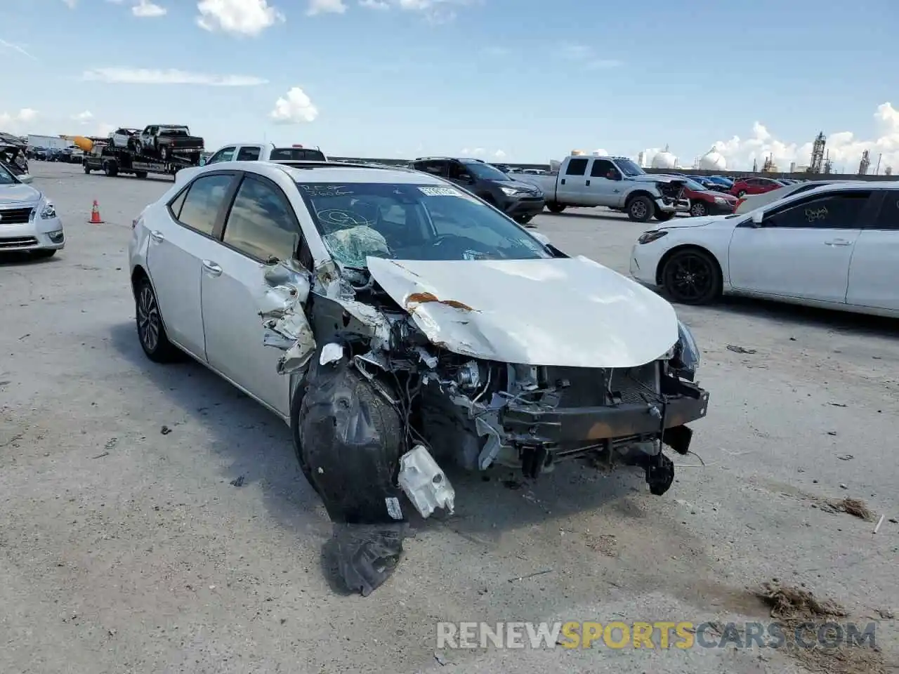 1 Photograph of a damaged car 5YFBURHE3KP878015 TOYOTA COROLLA 2019