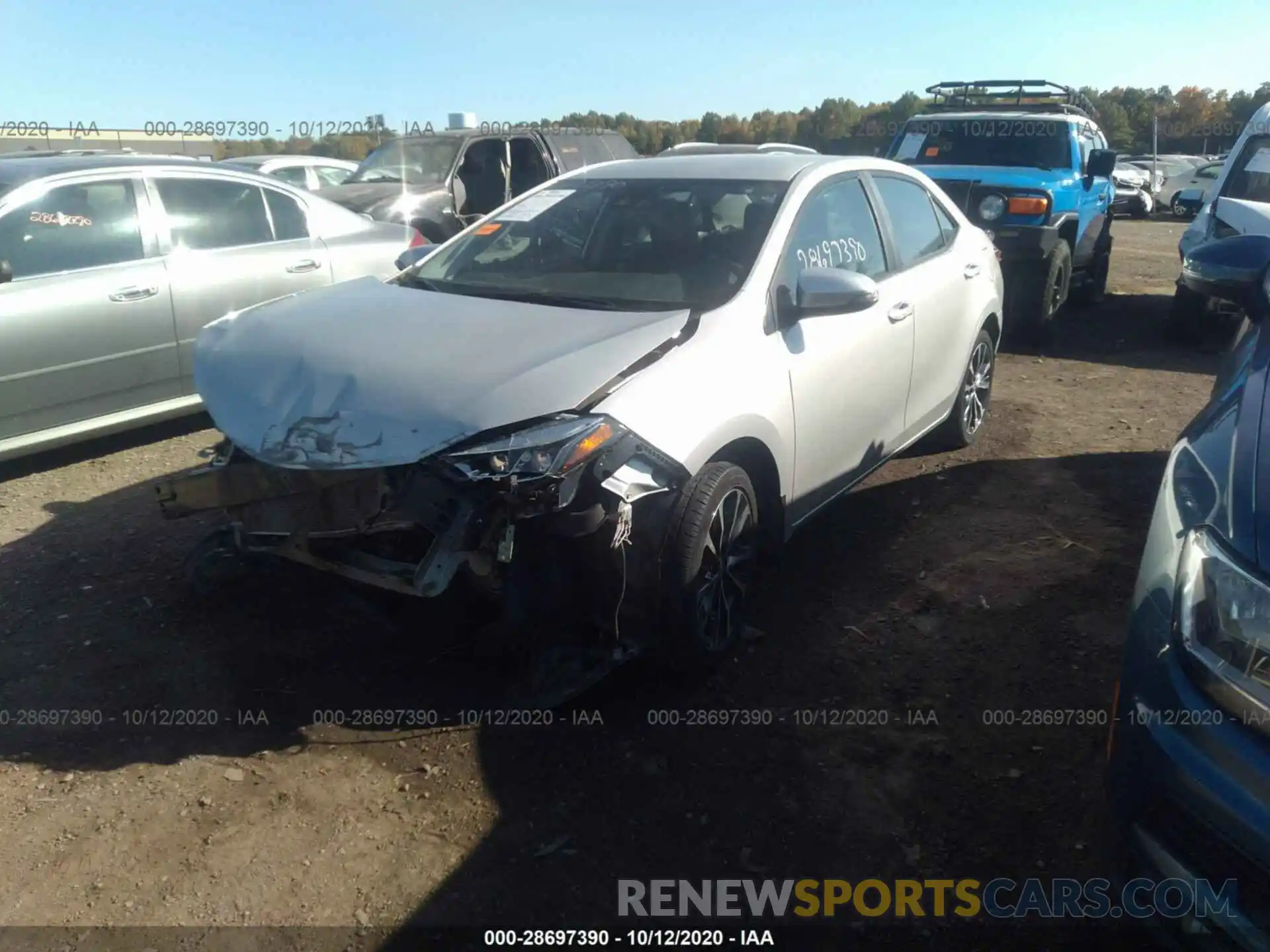 2 Photograph of a damaged car 5YFBURHE3KP879018 TOYOTA COROLLA 2019