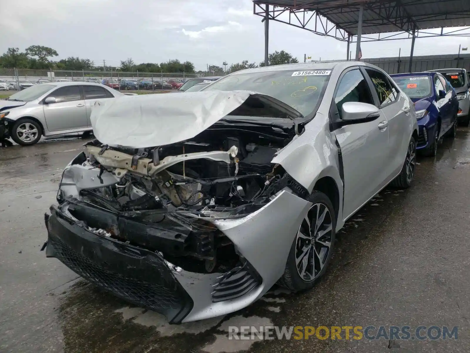 2 Photograph of a damaged car 5YFBURHE3KP880055 TOYOTA COROLLA 2019