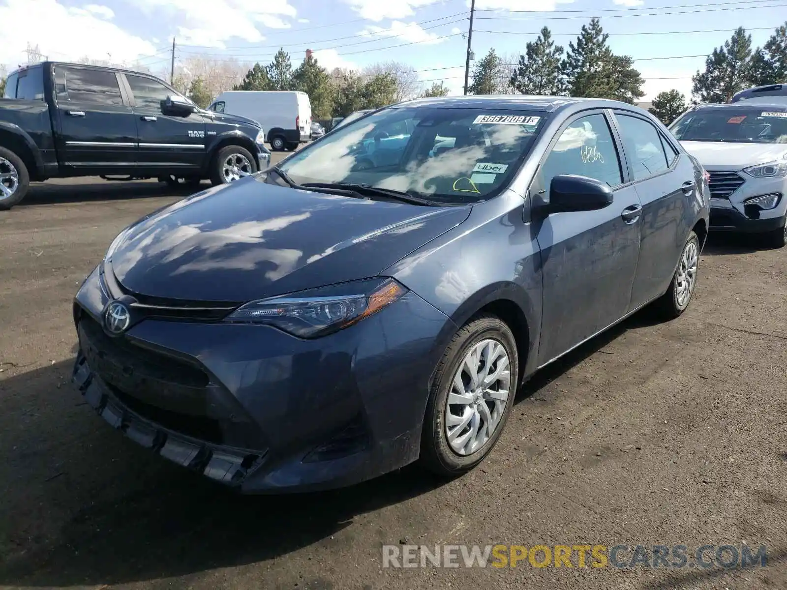 2 Photograph of a damaged car 5YFBURHE3KP887443 TOYOTA COROLLA 2019