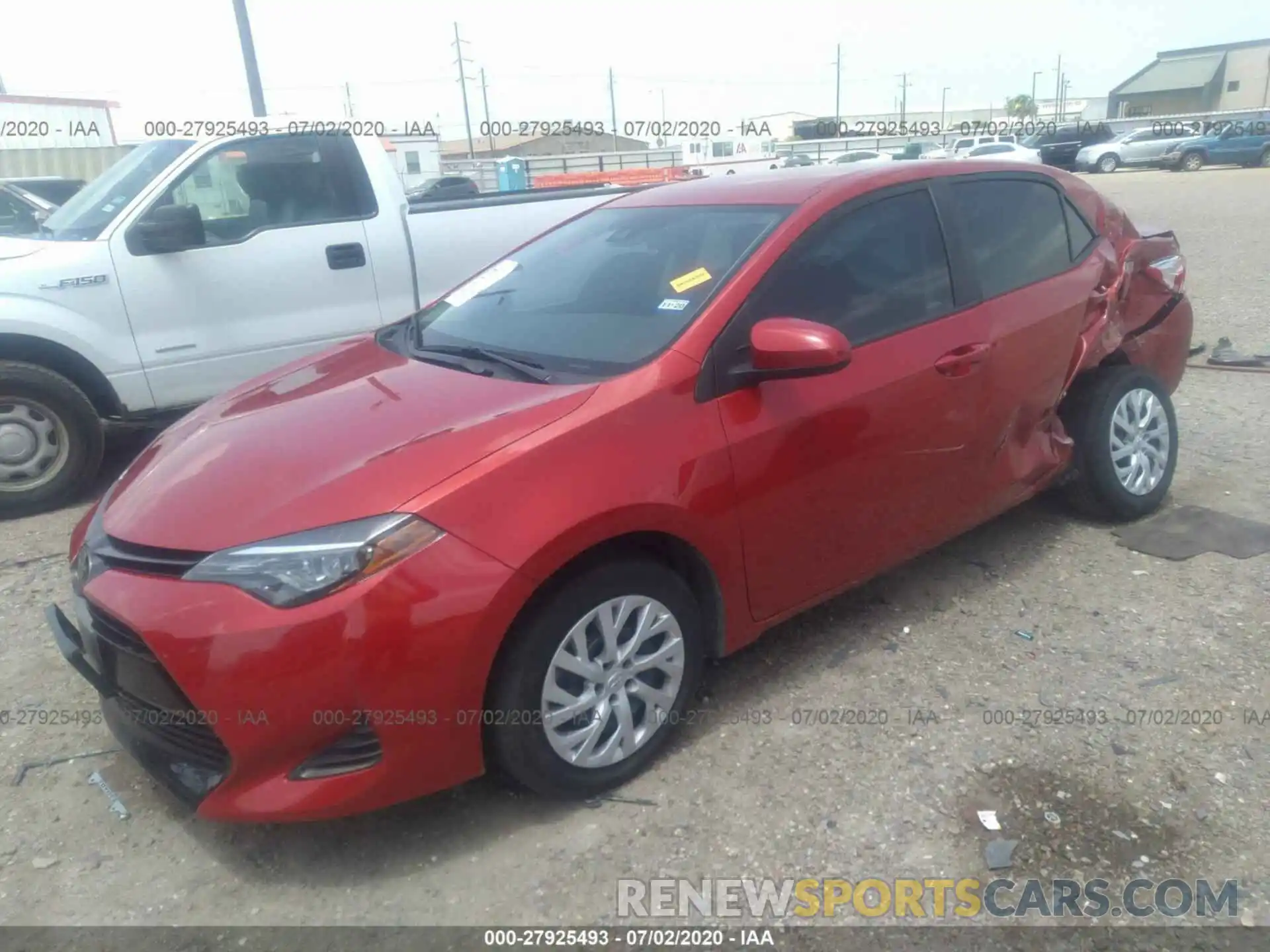 2 Photograph of a damaged car 5YFBURHE3KP894764 TOYOTA COROLLA 2019