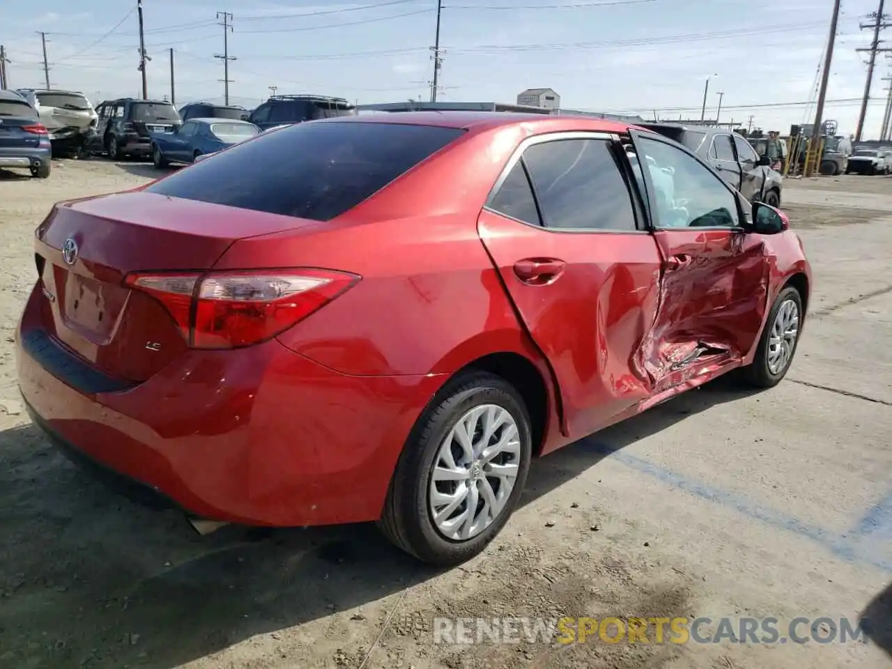 4 Photograph of a damaged car 5YFBURHE3KP895252 TOYOTA COROLLA 2019