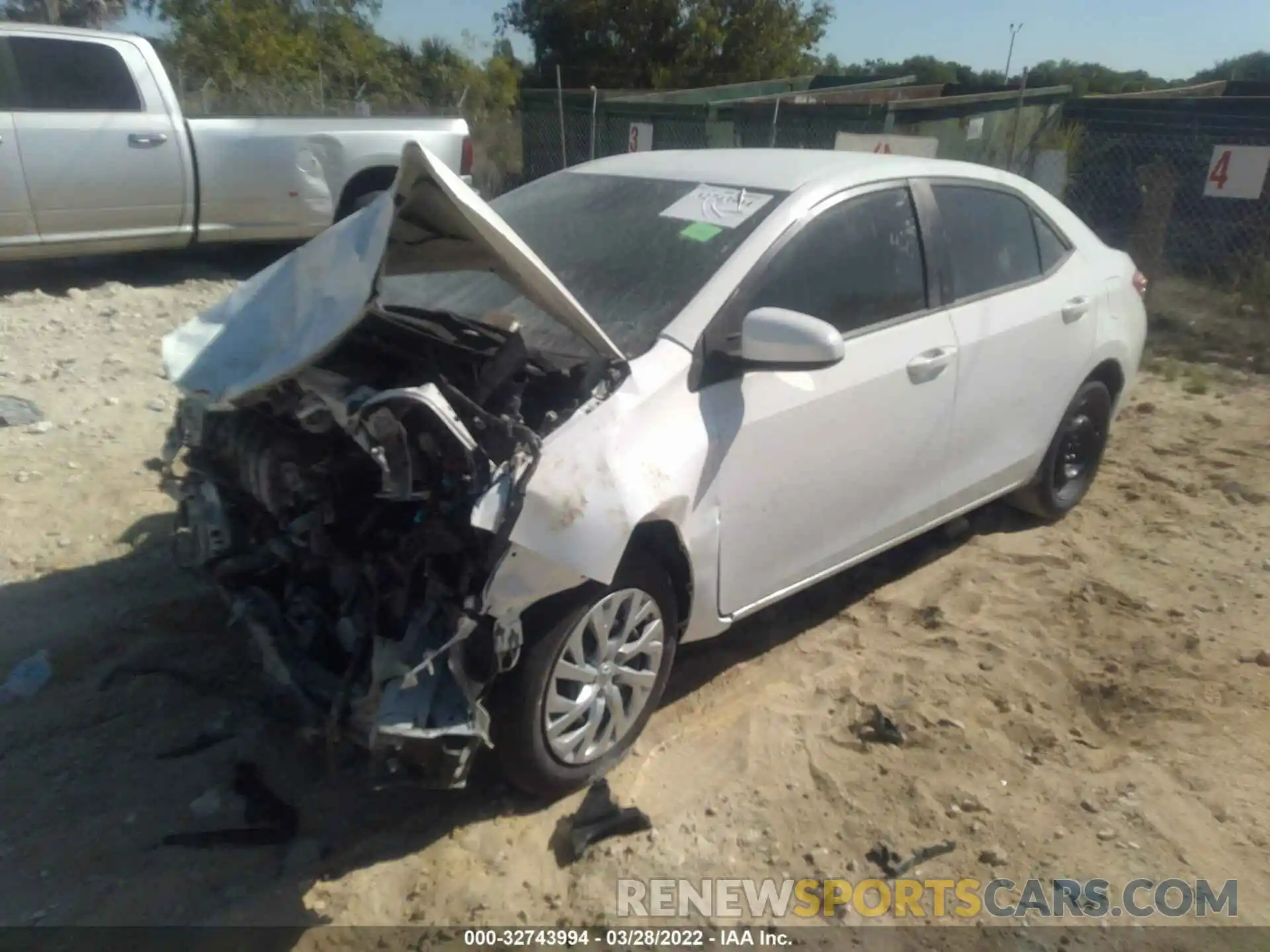 2 Photograph of a damaged car 5YFBURHE3KP895946 TOYOTA COROLLA 2019