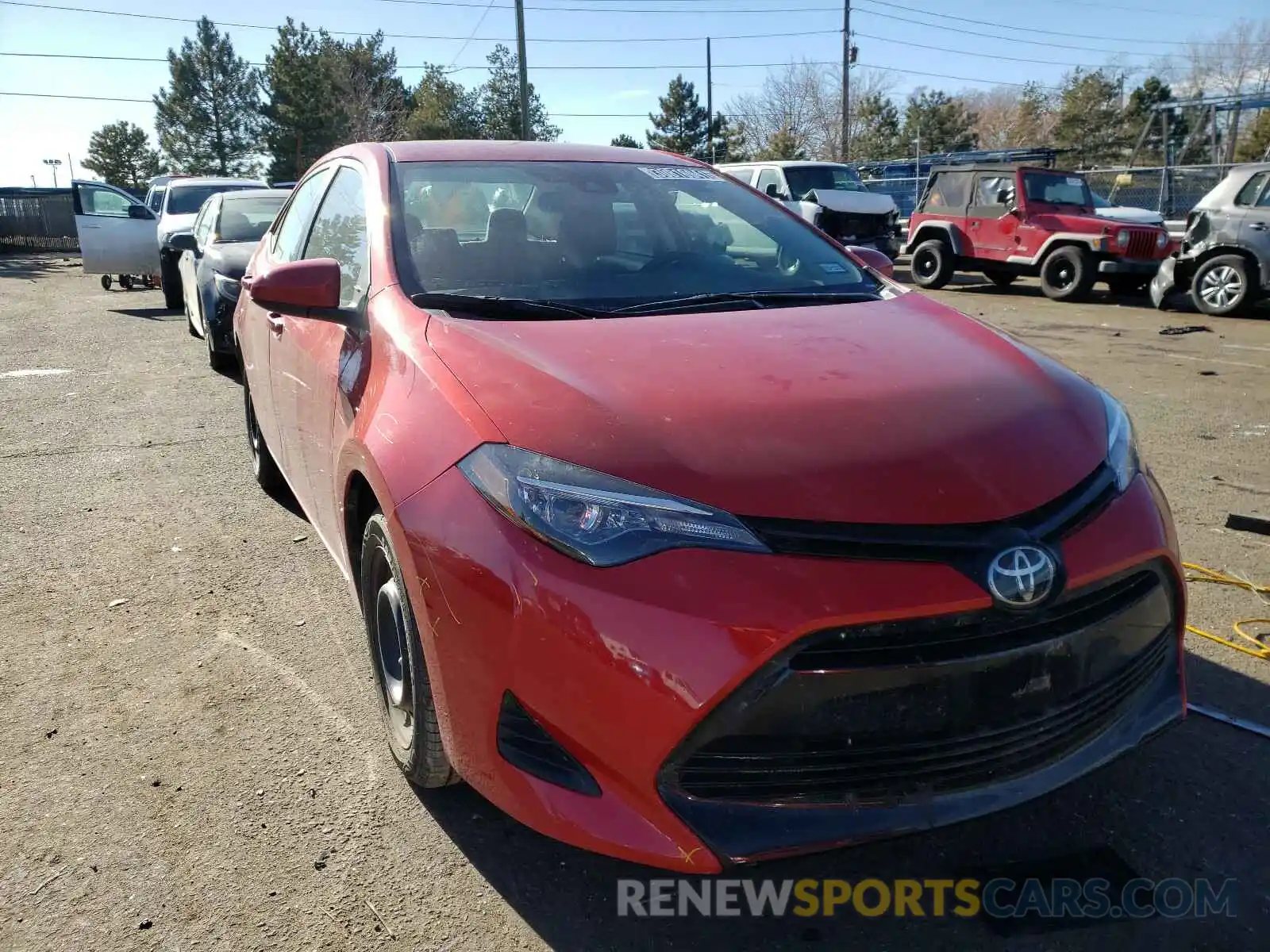 1 Photograph of a damaged car 5YFBURHE3KP899382 TOYOTA COROLLA 2019