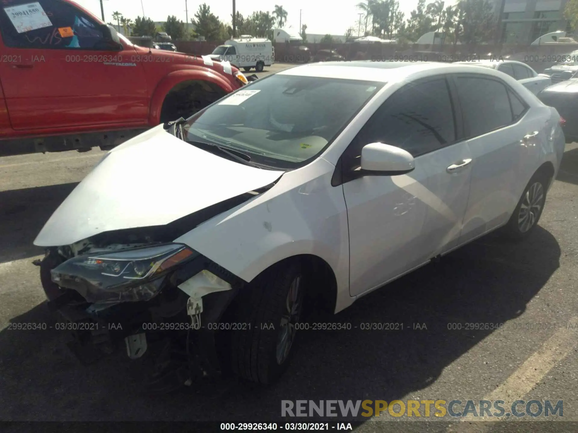 2 Photograph of a damaged car 5YFBURHE3KP906430 TOYOTA COROLLA 2019