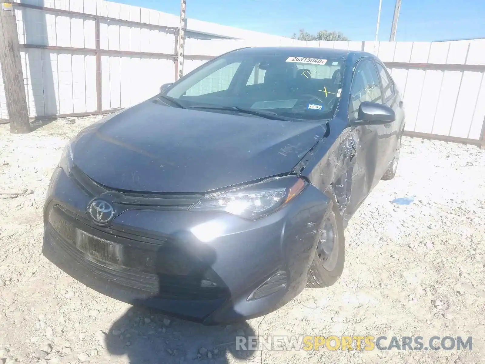 2 Photograph of a damaged car 5YFBURHE3KP910476 TOYOTA COROLLA 2019