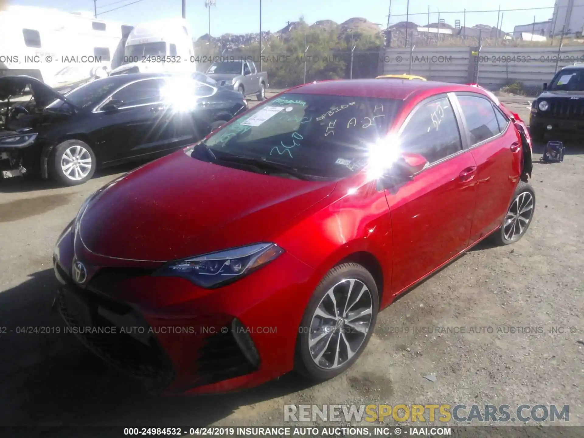 2 Photograph of a damaged car 5YFBURHE3KP914687 TOYOTA COROLLA 2019